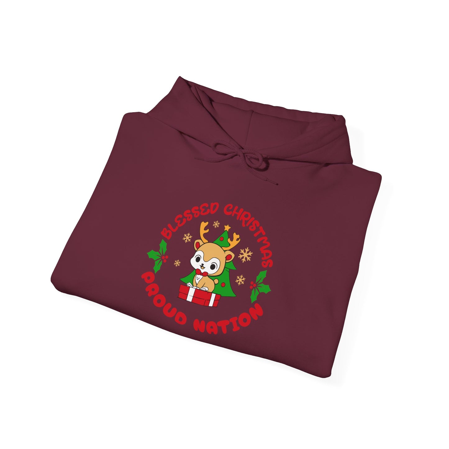 Blessed Christmas Proud Nation Design Unisex Hoodie
