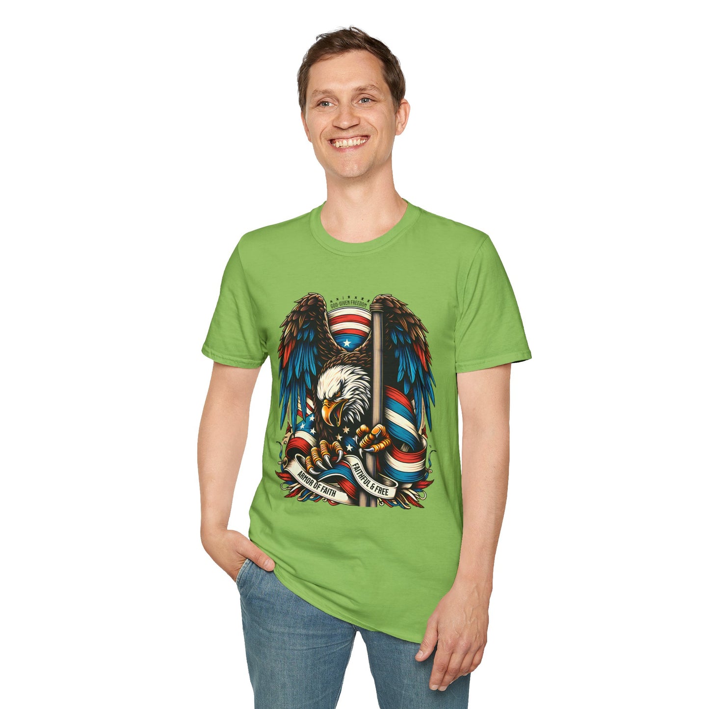 Patriotic Eagle Graphic Unisex T-Shirt