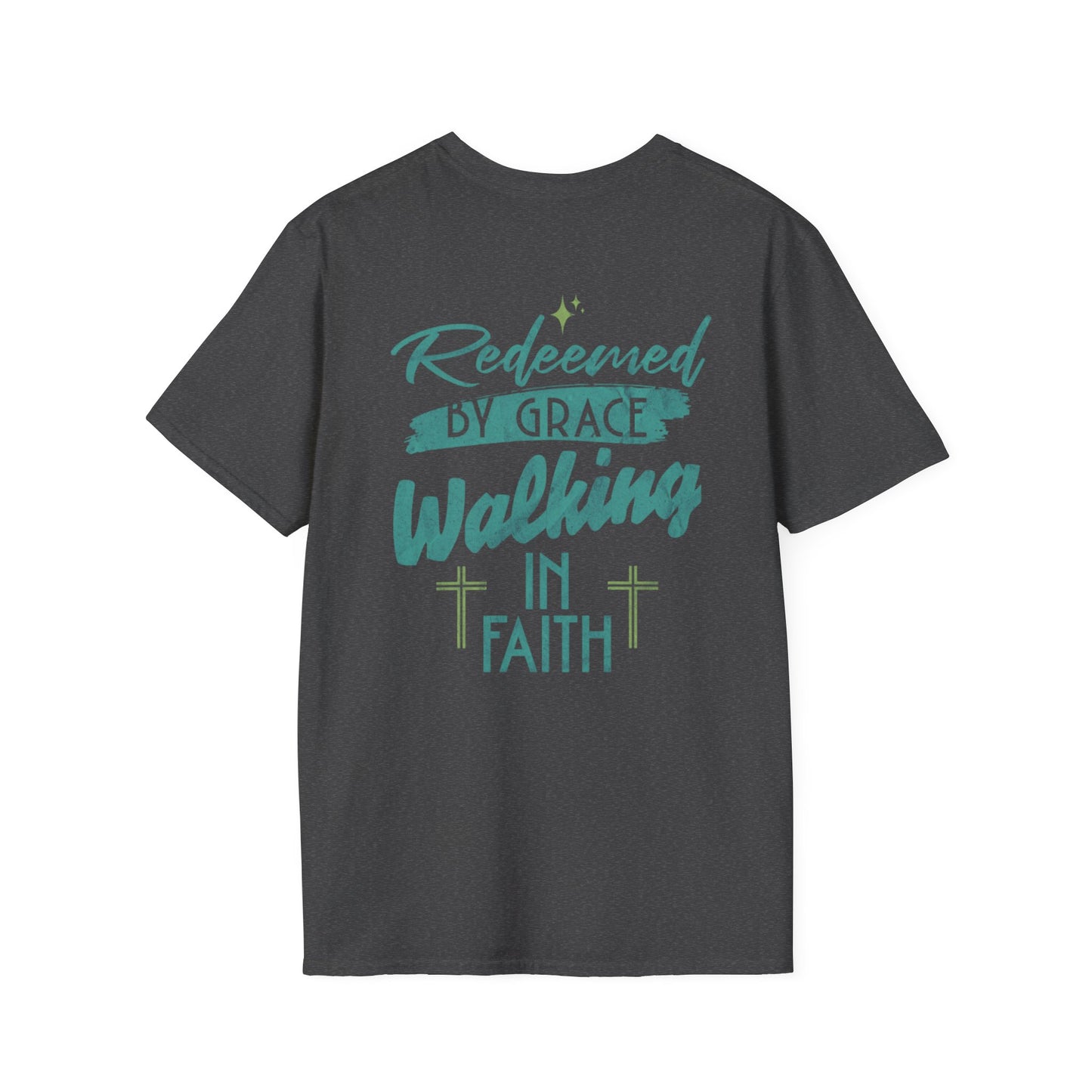 Redeemed by Grace Shirt Faith-Inspired Unisex Soft style T-Shirt