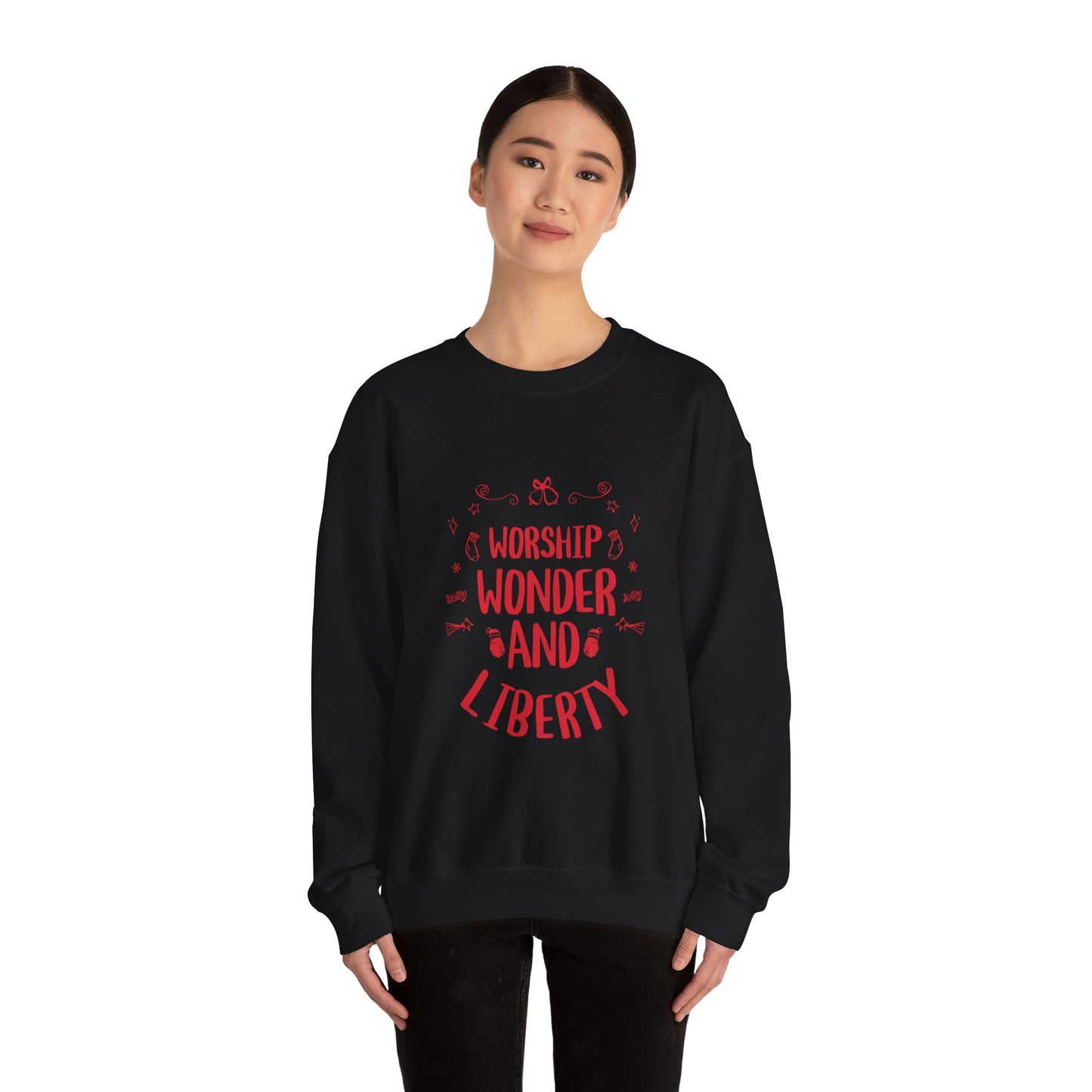 Worship Wonder Liberty Crewneck Unisex Sweatshirt