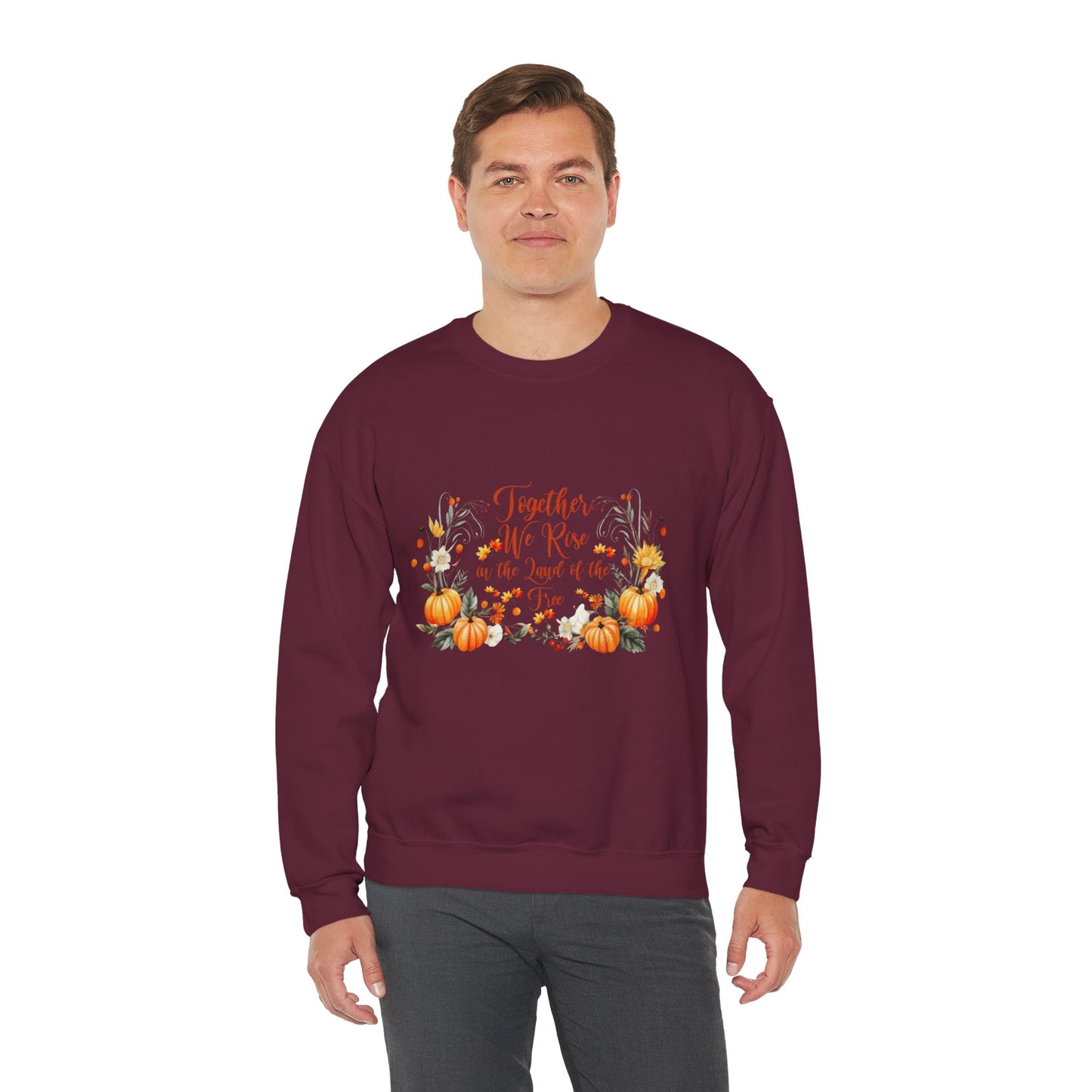 Fall Themed Unisex Sweatshirt - Together We Rise
