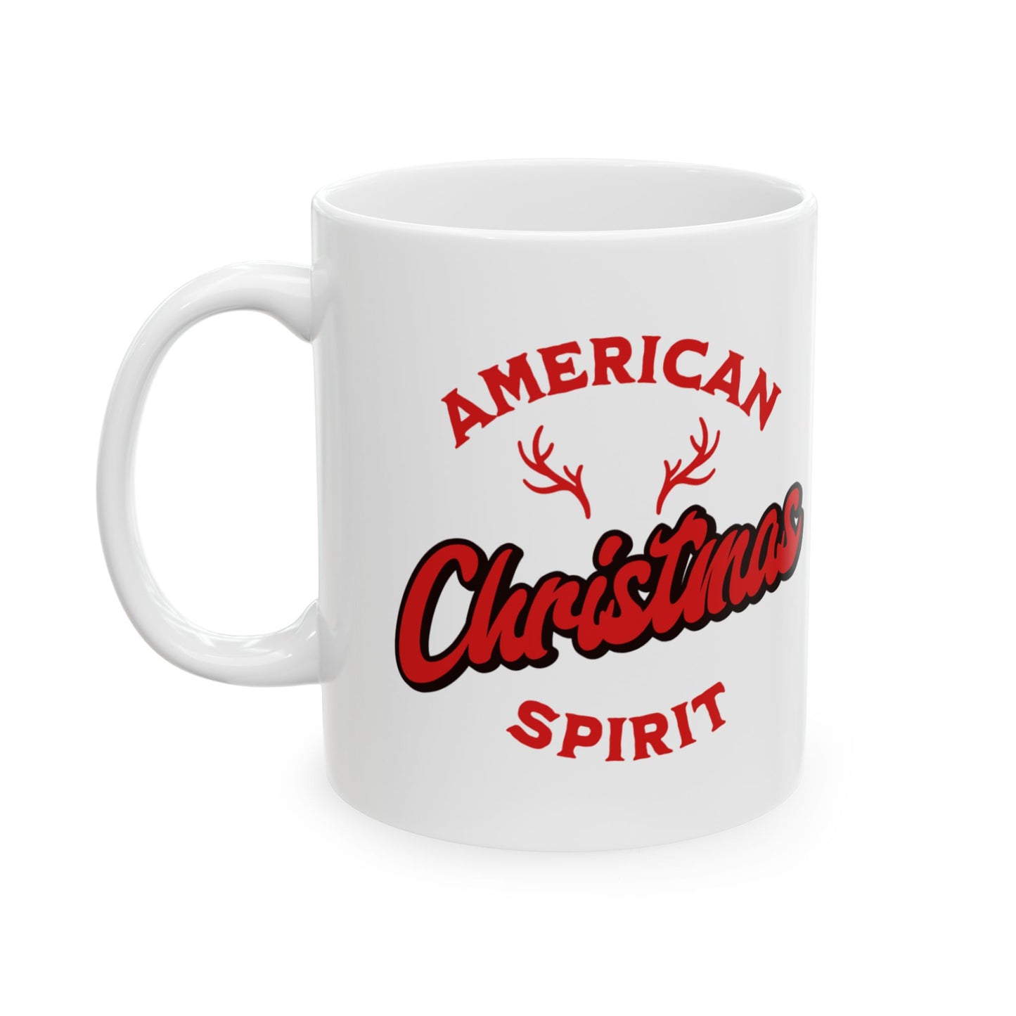 Christmas Spirit Ceramic Mug  Holiday Coffee Cup