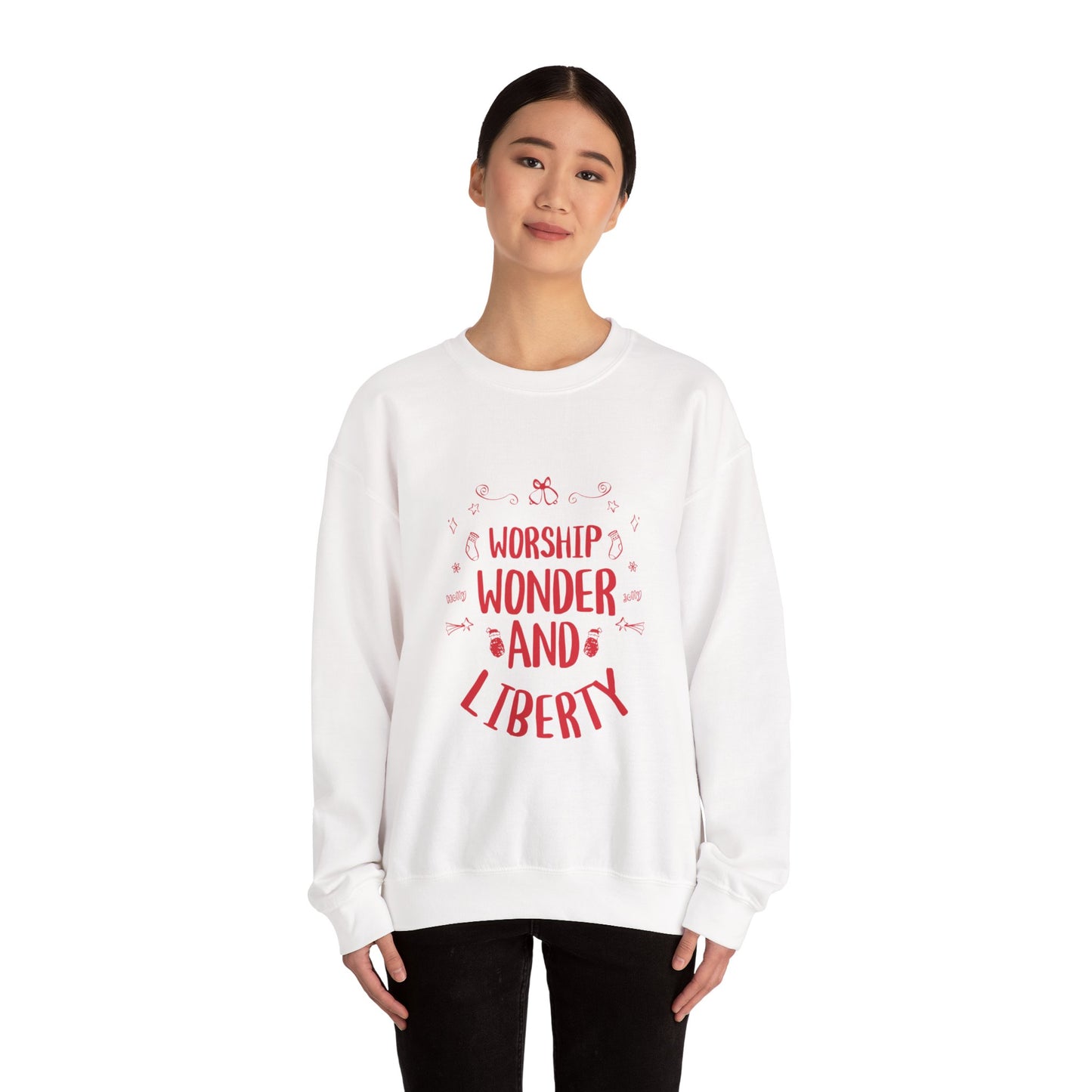 Worship Wonder Liberty Crewneck Unisex Sweatshirt