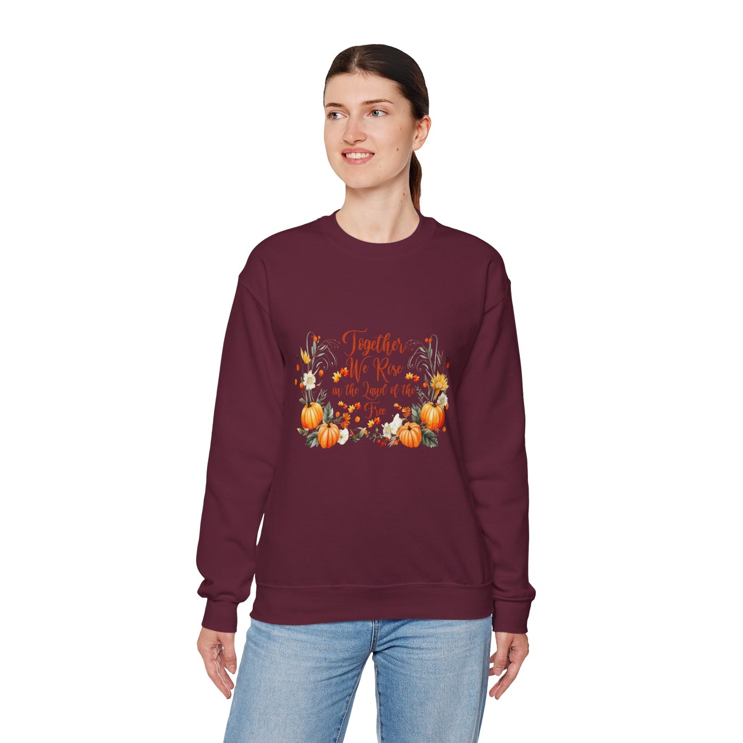 Fall Themed Unisex Sweatshirt - Together We Rise