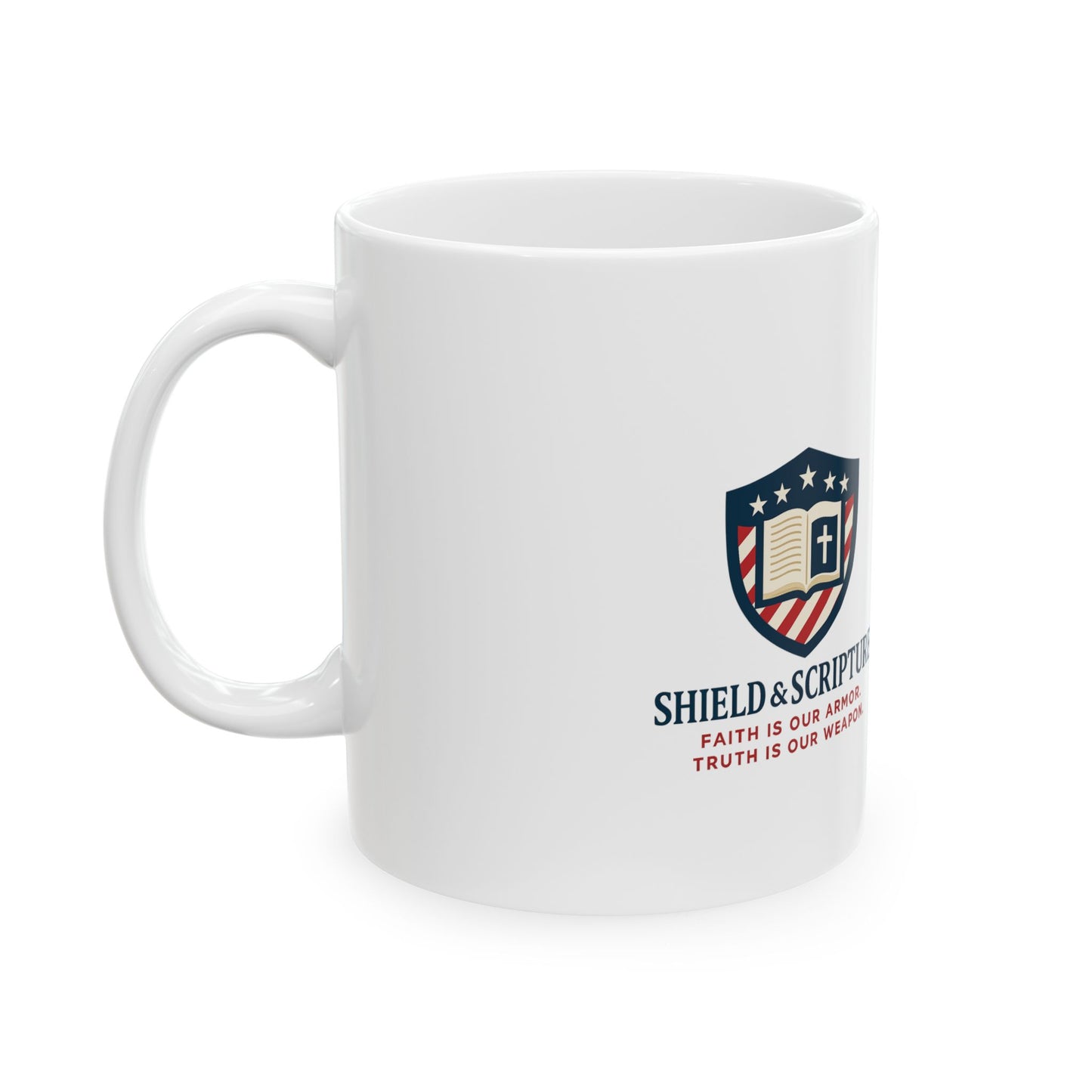 Shield & Scripture Ceramic Mug