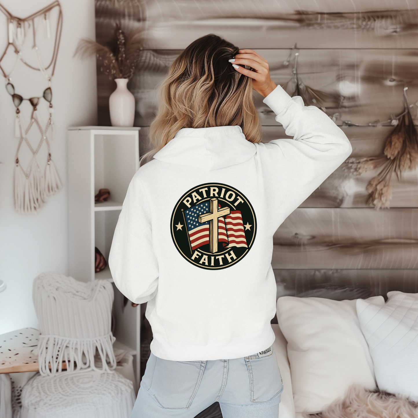Patriot and Faith Themed Unisex Hoodie