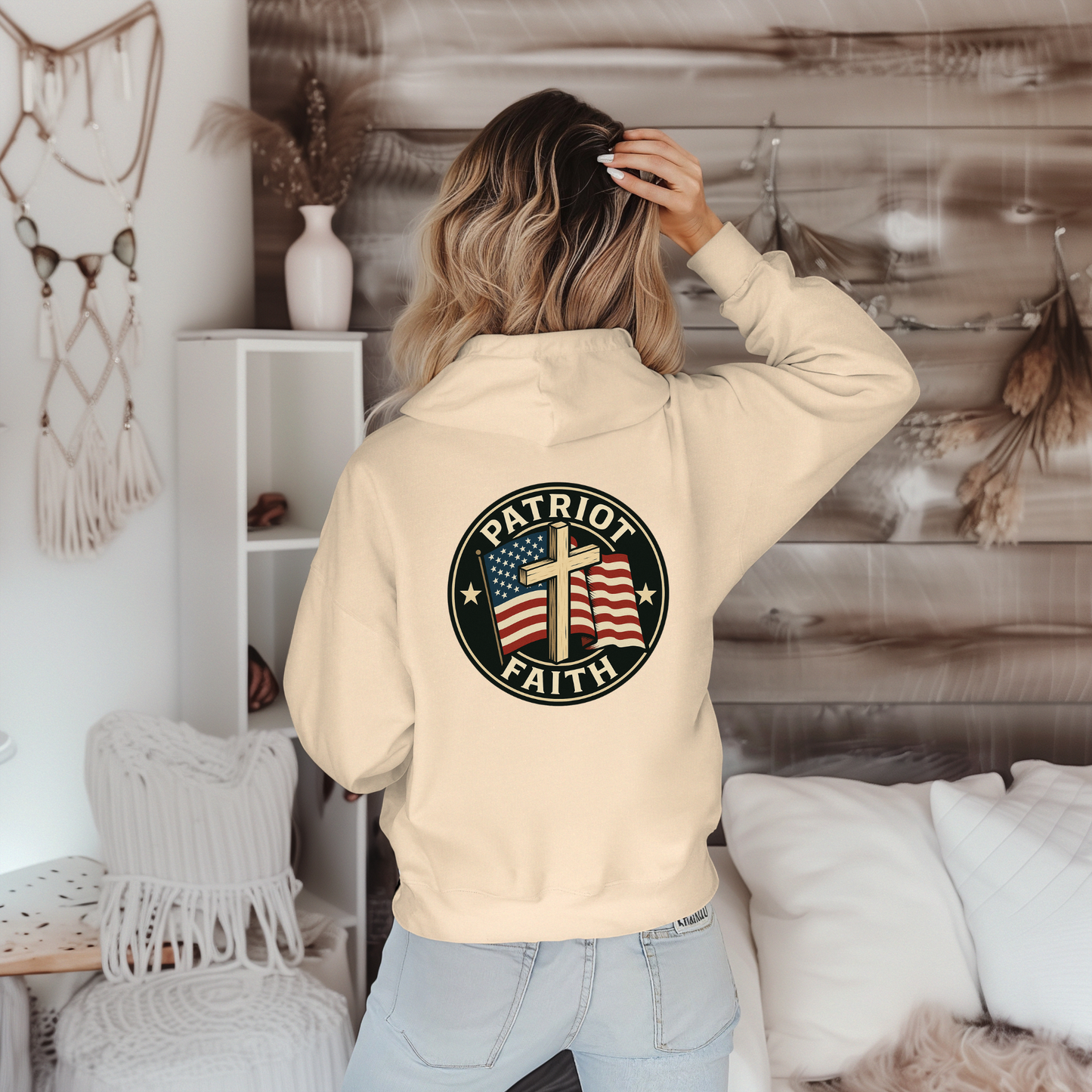 Patriot and Faith Themed Unisex Hoodie