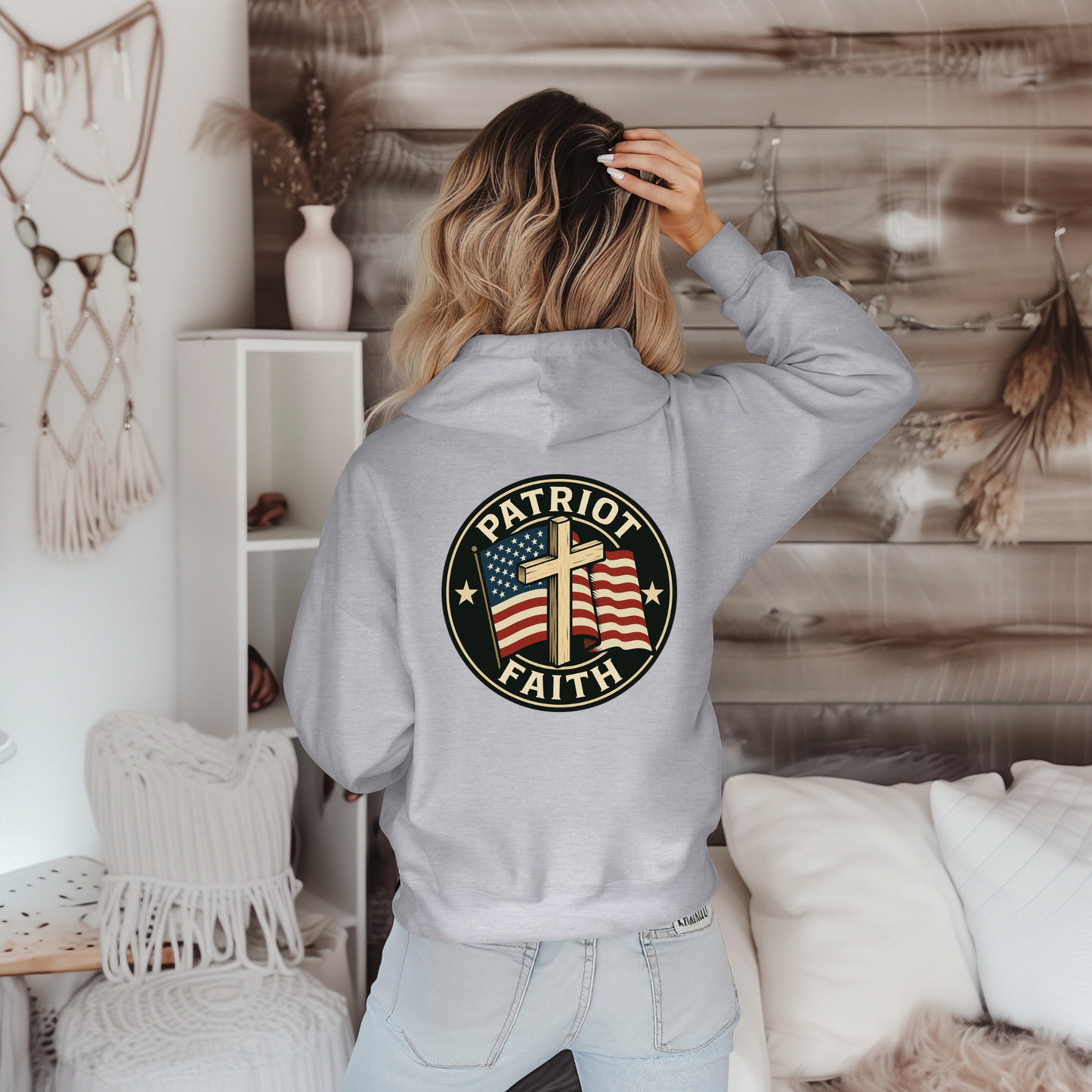 Patriot and Faith Themed Unisex Hoodie