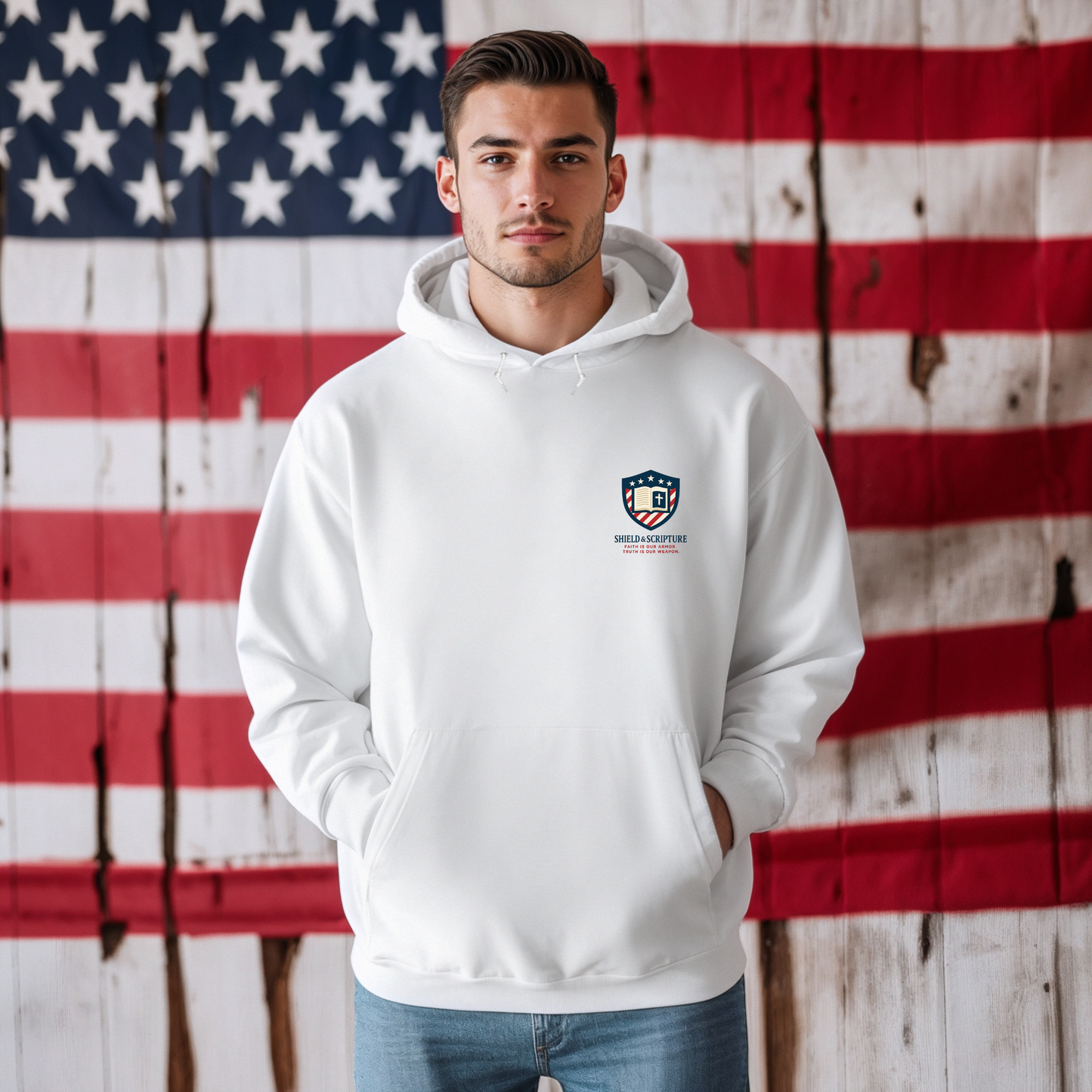 Patriot and Faith Themed Unisex Hoodie