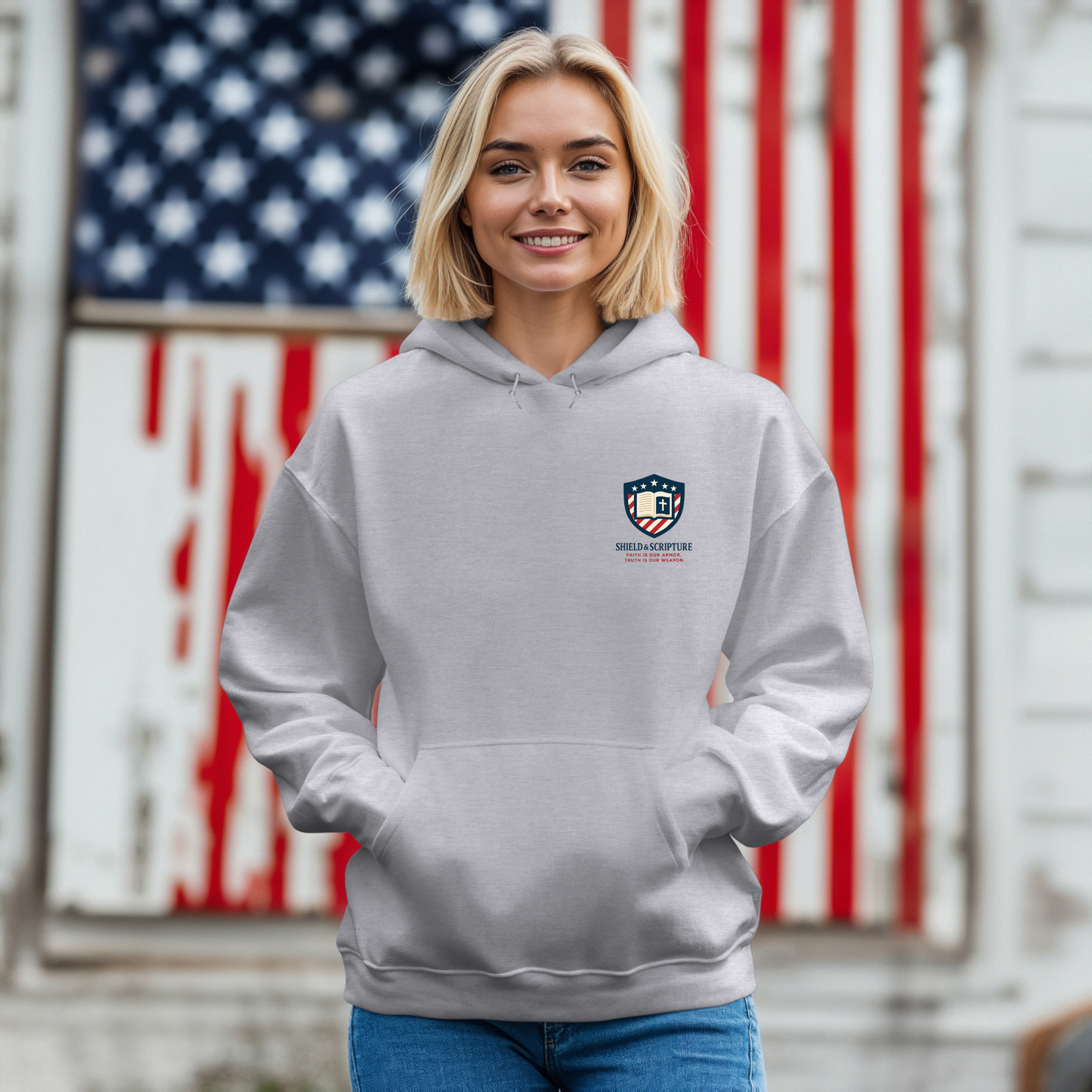 Patriot and Faith Themed Unisex Hoodie