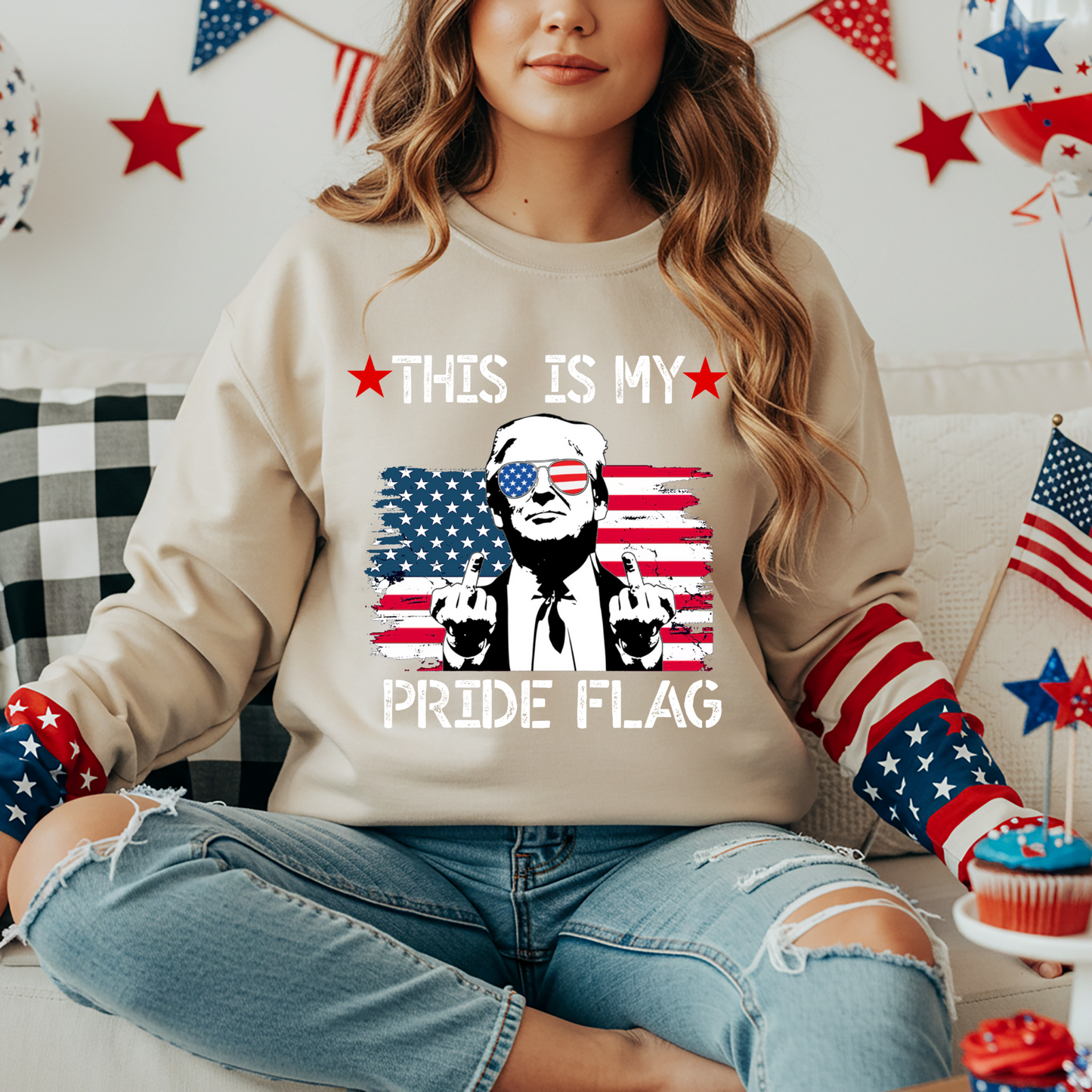 Trump This Is My Pride Flag Unisex Sweatshirt