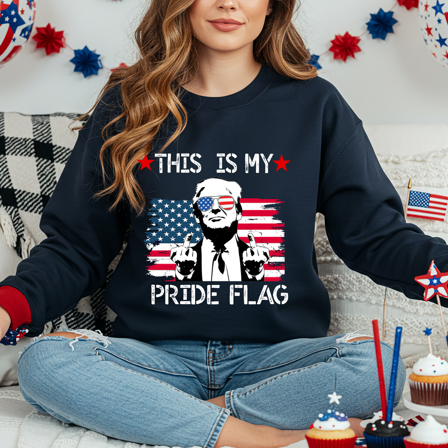 Trump This Is My Pride Flag Unisex Sweatshirt