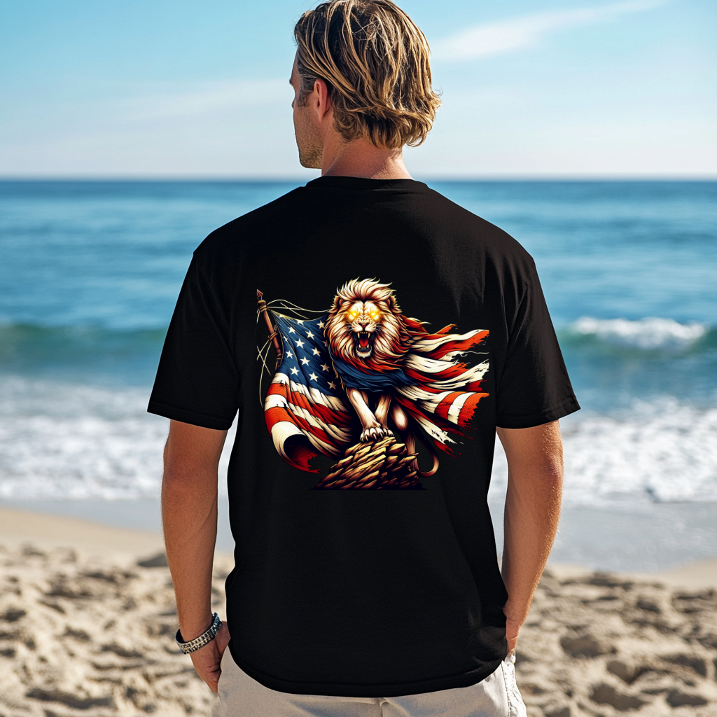 Lion of Judah USA Flag Unisex T-Shirt