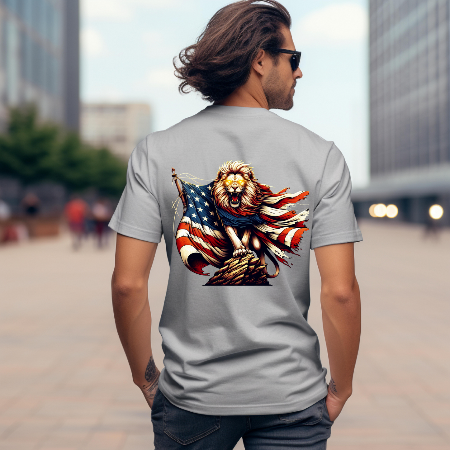 Lion of Judah USA Flag Unisex T-Shirt