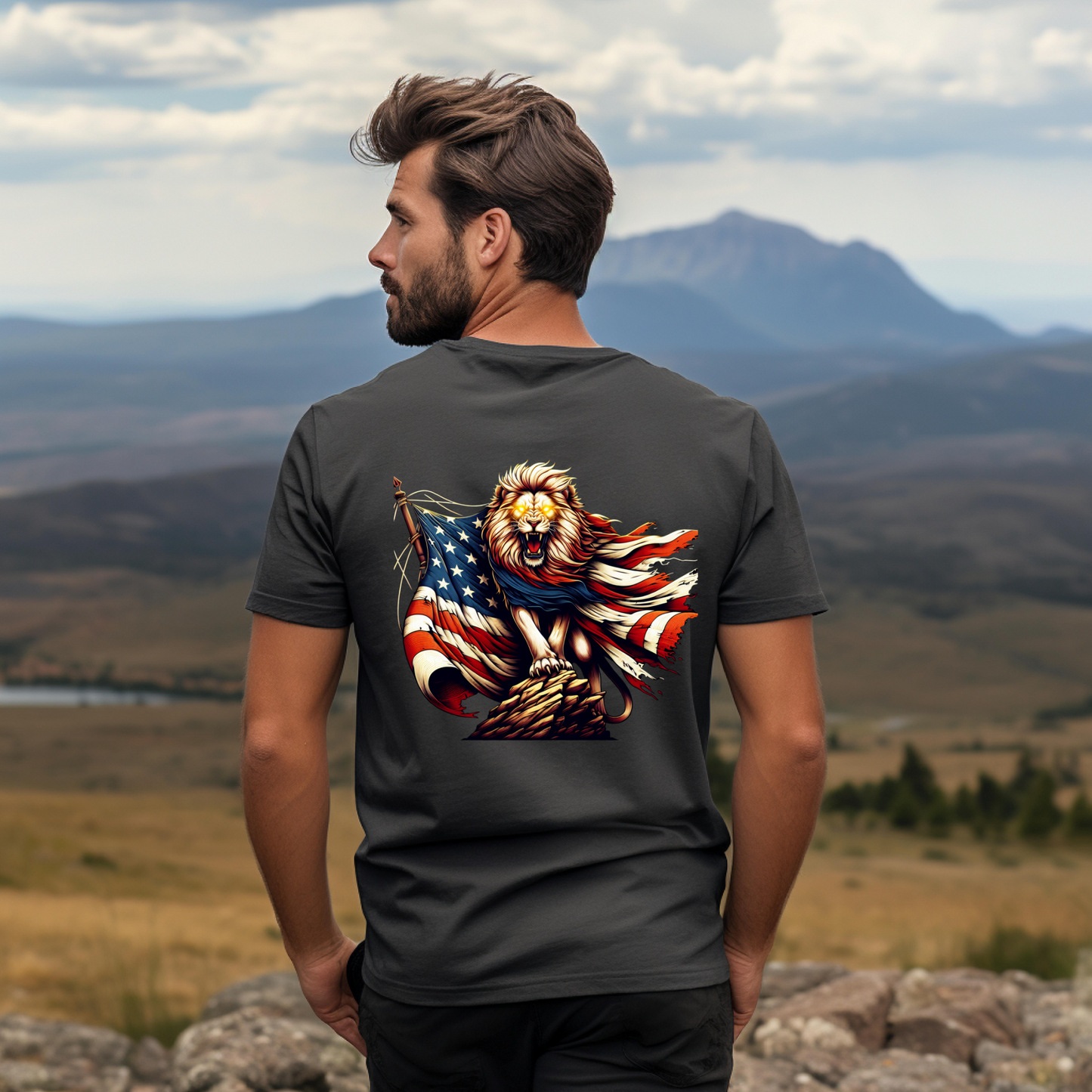 Lion of Judah USA Flag Unisex T-Shirt