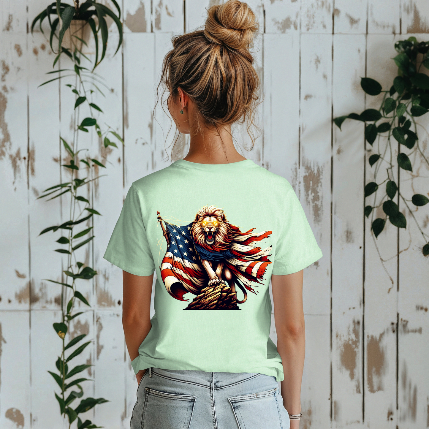 Lion of Judah USA Flag Unisex T-Shirt