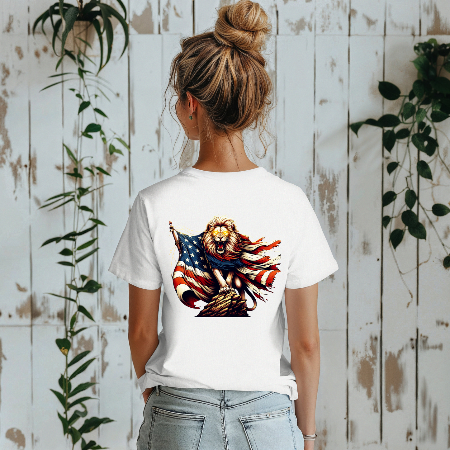 Lion of Judah USA Flag Unisex T-Shirt
