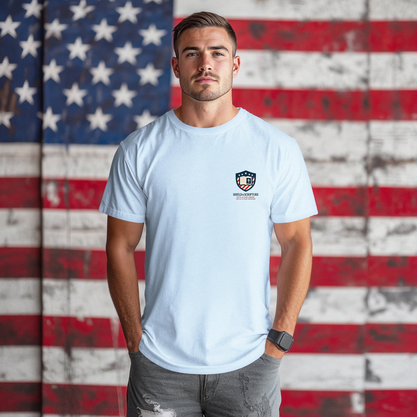 Lion of Judah USA Flag Unisex T-Shirt