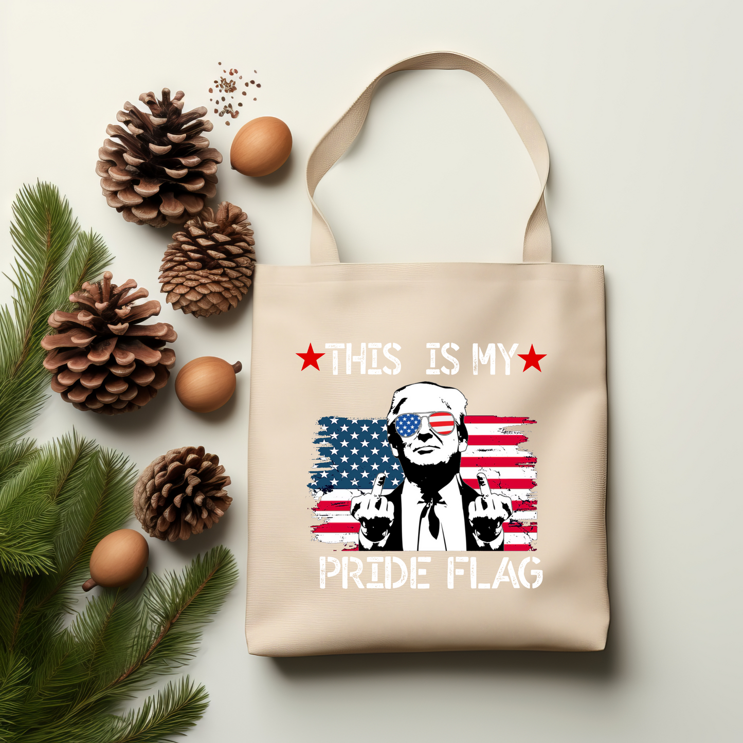 Trump This Is My Pride Flag Inspired Tote Bag