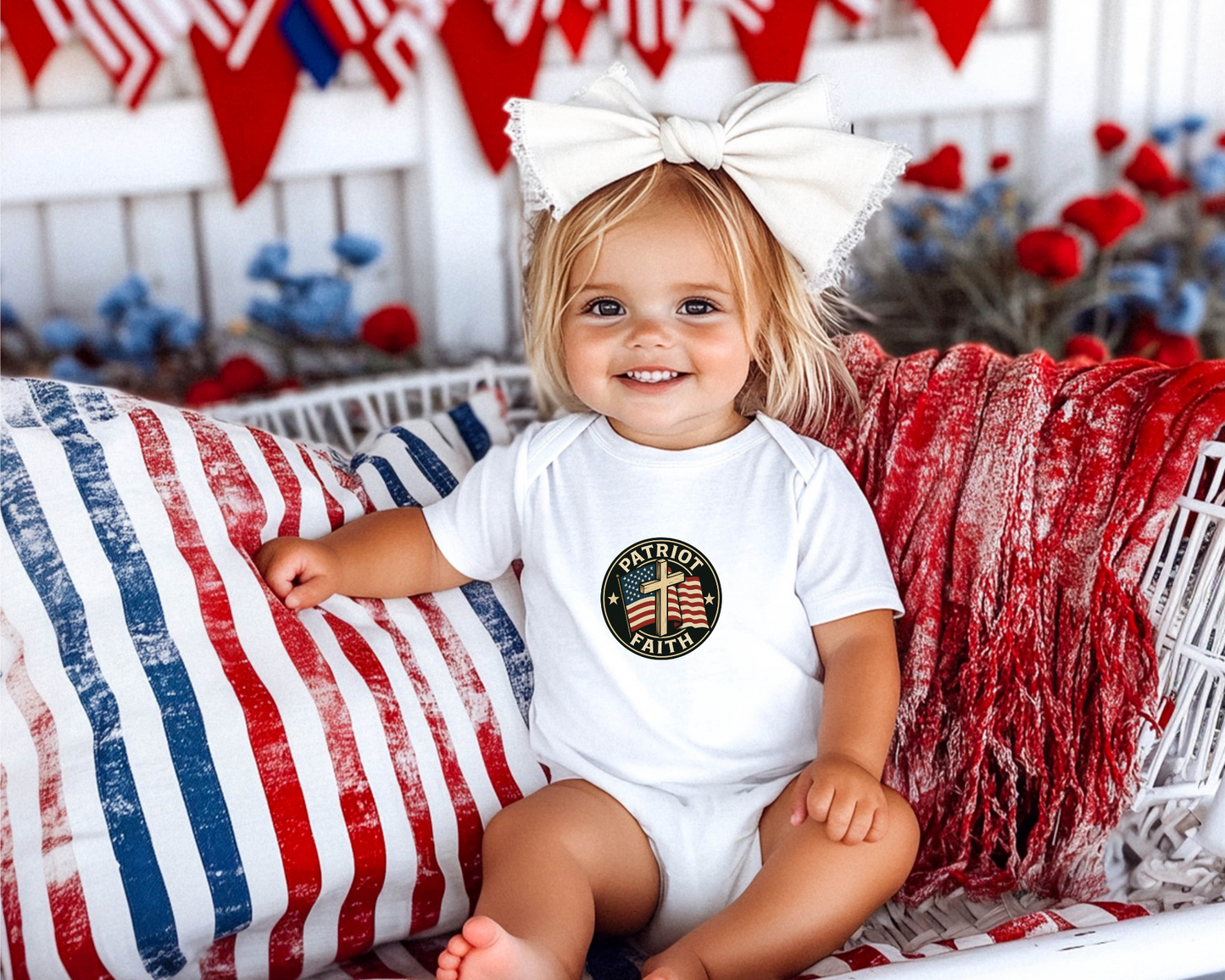 Patriot Faith Themed Infant Bodysuit