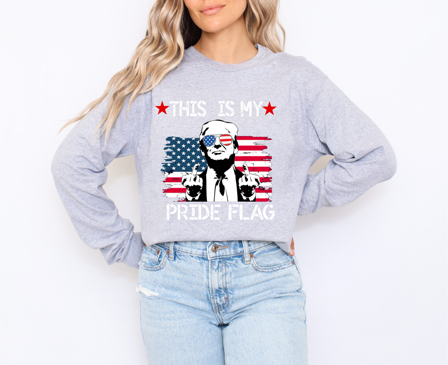 Trump This Is My Pride Flag Unisex Long Sleeve