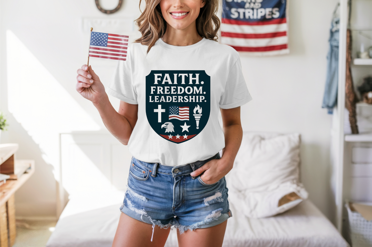 Faith, Freedom, Leadership Unisex T-Shirt