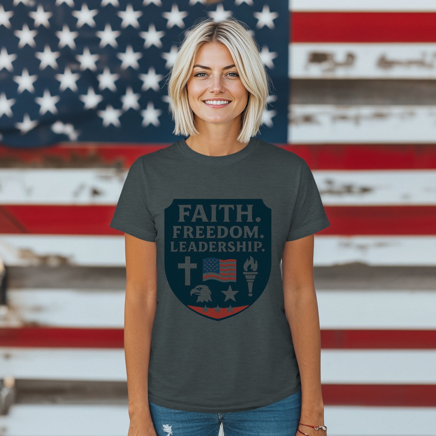 Faith, Freedom, Leadership Unisex T-Shirt