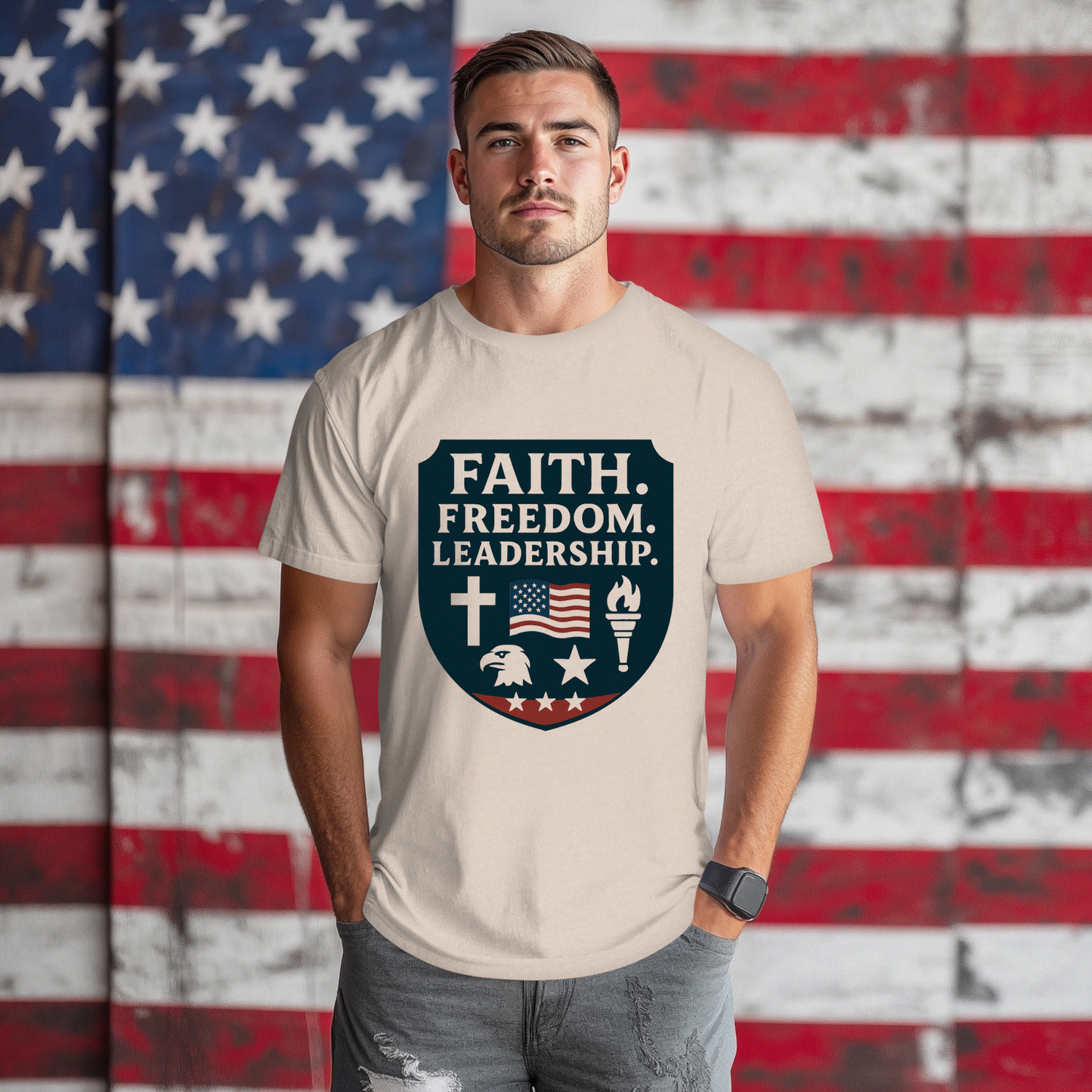 Faith, Freedom, Leadership Unisex T-Shirt