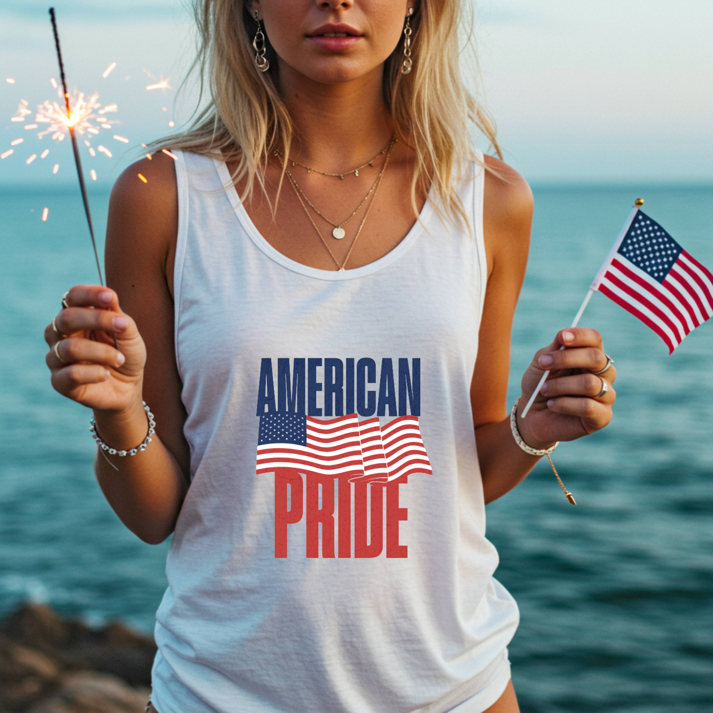American Pride Women's Racerback Tank Top