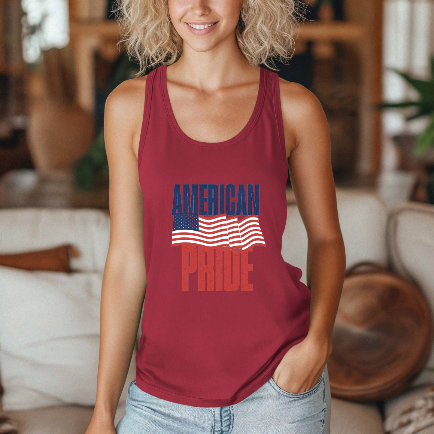 American Pride Women's Racerback Tank Top