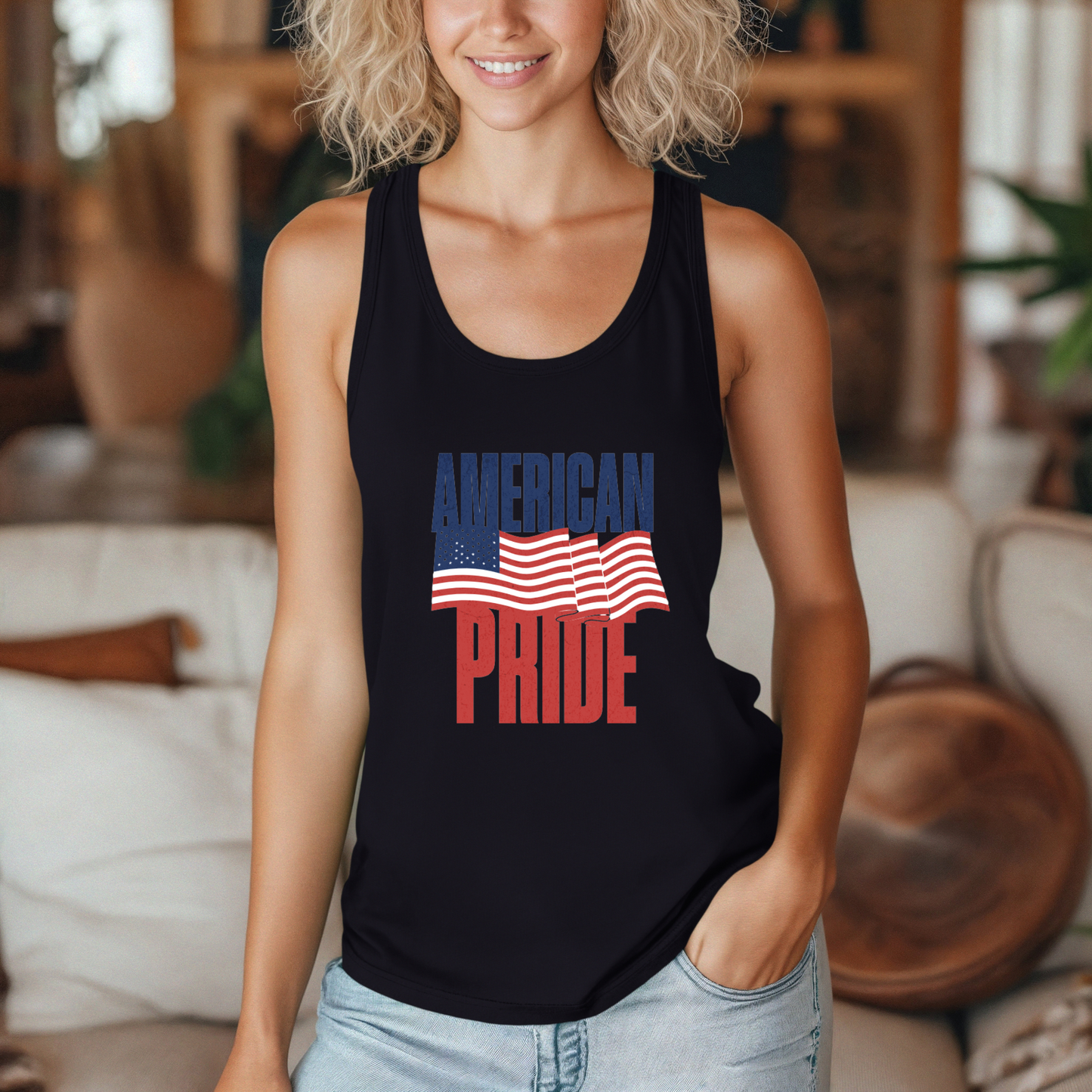 American Pride Women's Racerback Tank Top