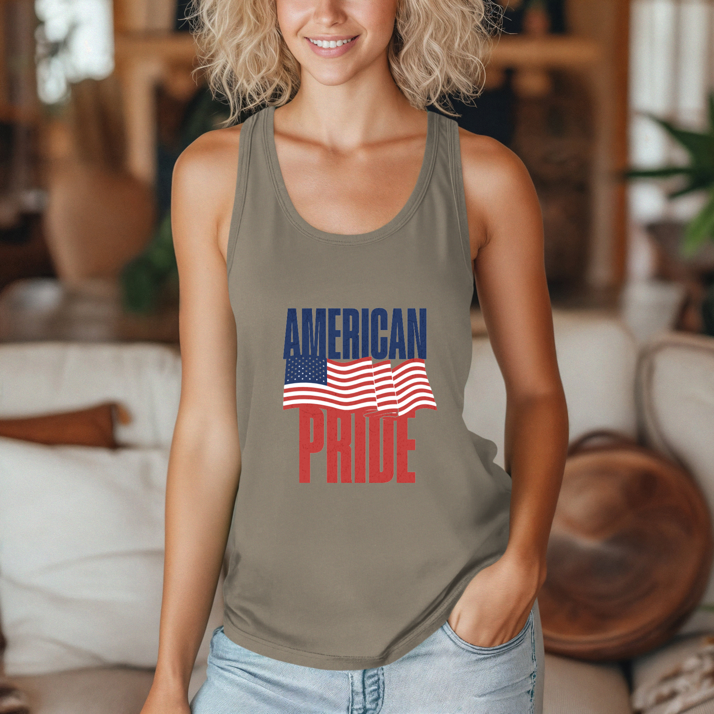 American Pride Women's Racerback Tank Top