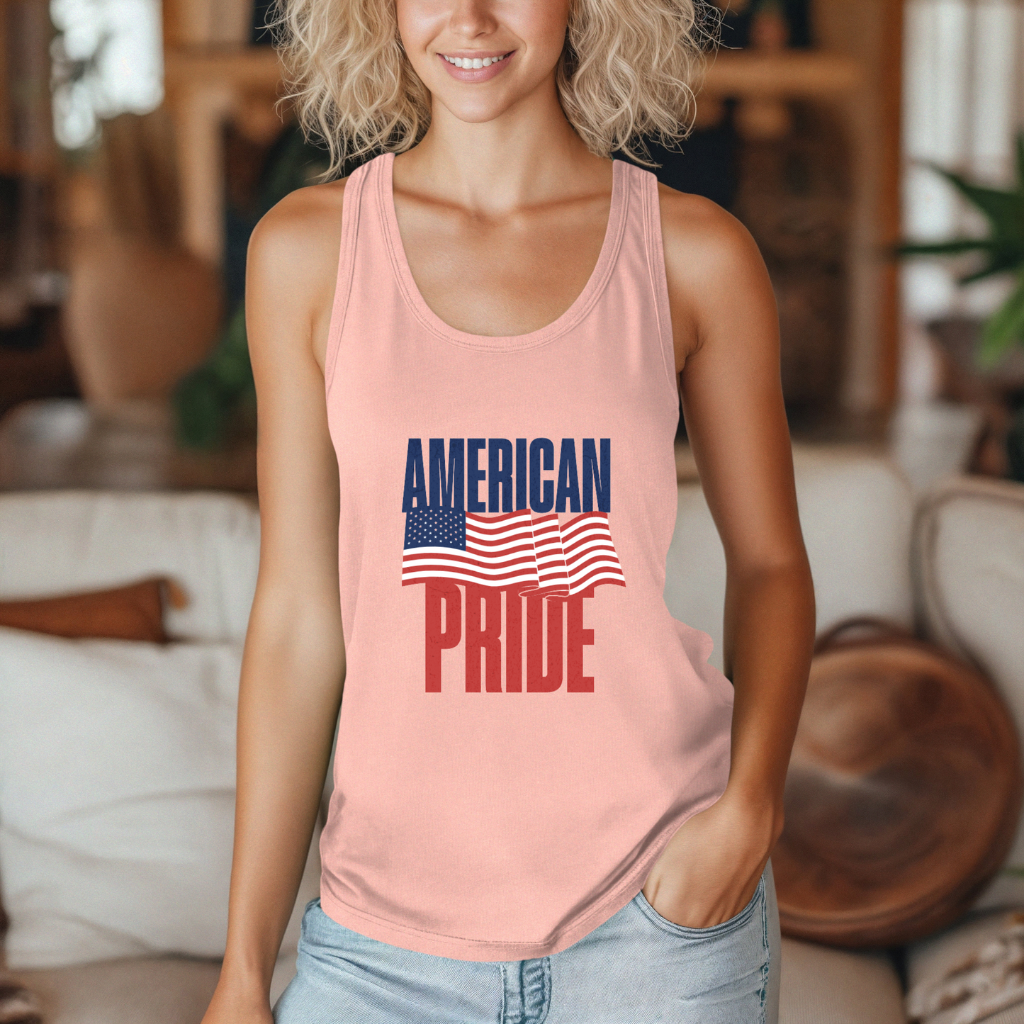 American Pride Women's Racerback Tank Top