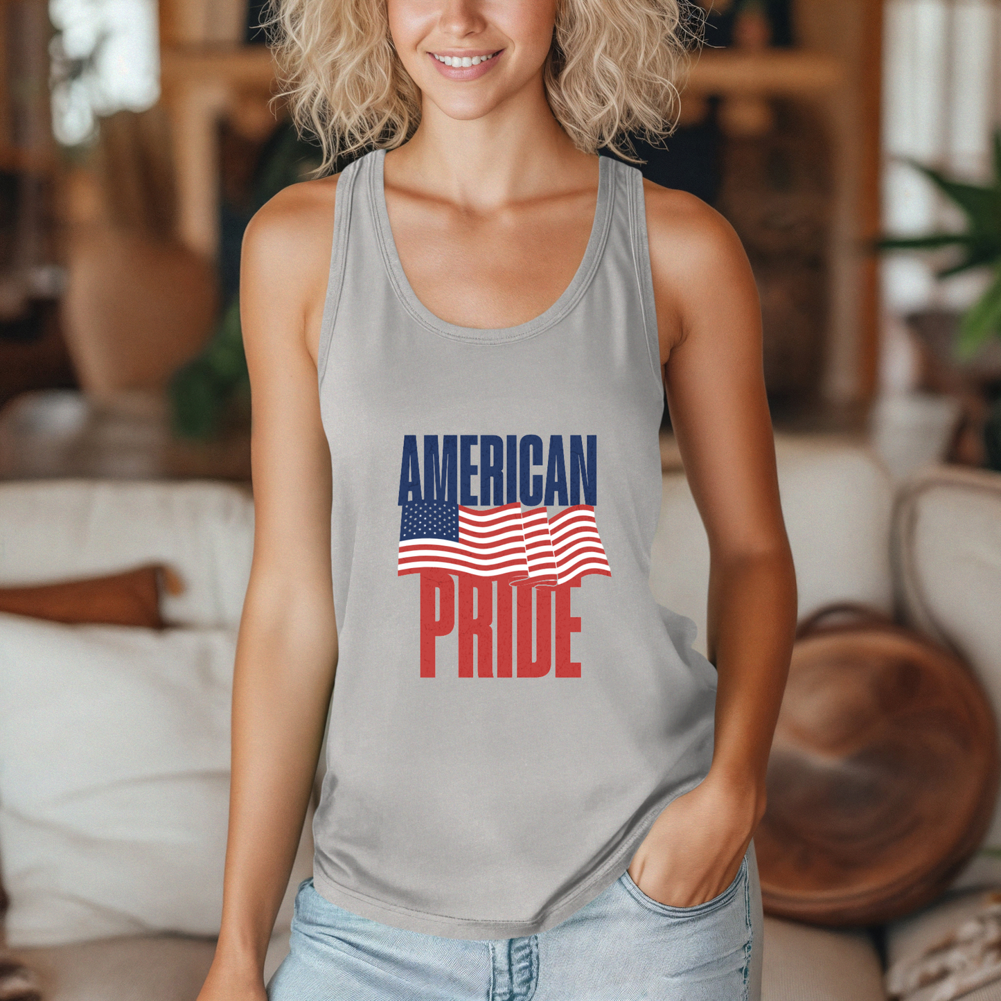American Pride Women's Racerback Tank Top