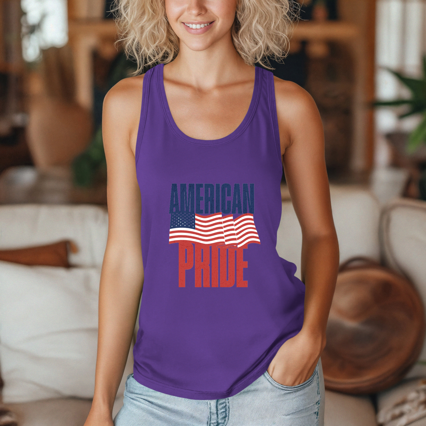 American Pride Women's Racerback Tank Top