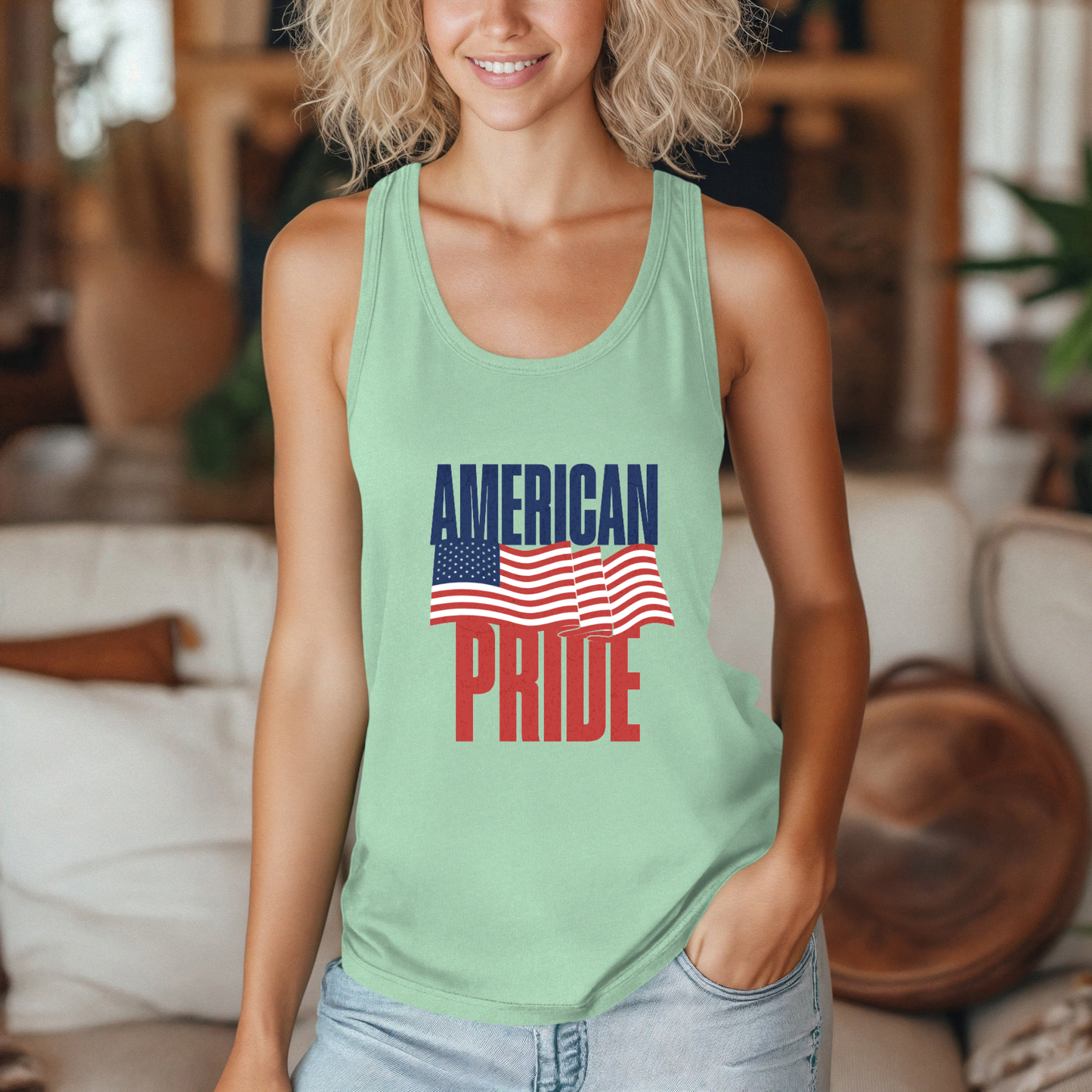 American Pride Women's Racerback Tank Top