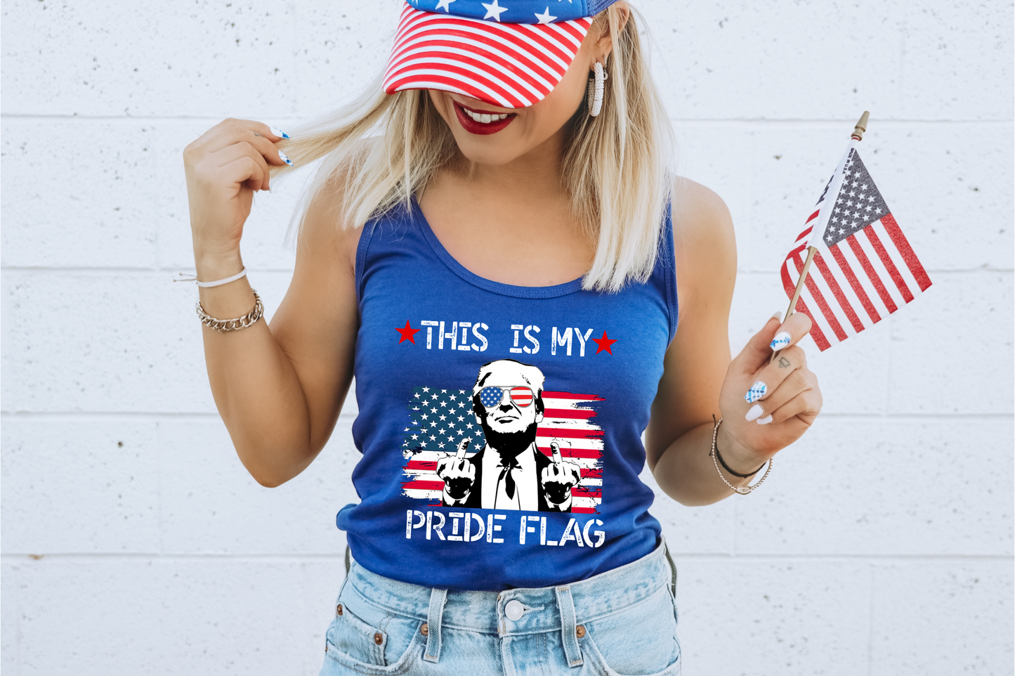 Trump This Is My Pride Flag Women's Racerback Top tank