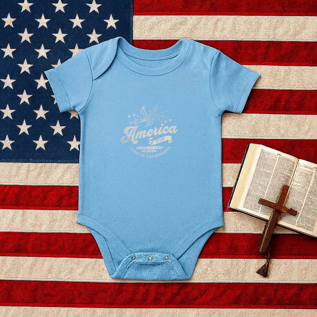 America 1776 Baby Bodysuit, Infant Summer Outfit