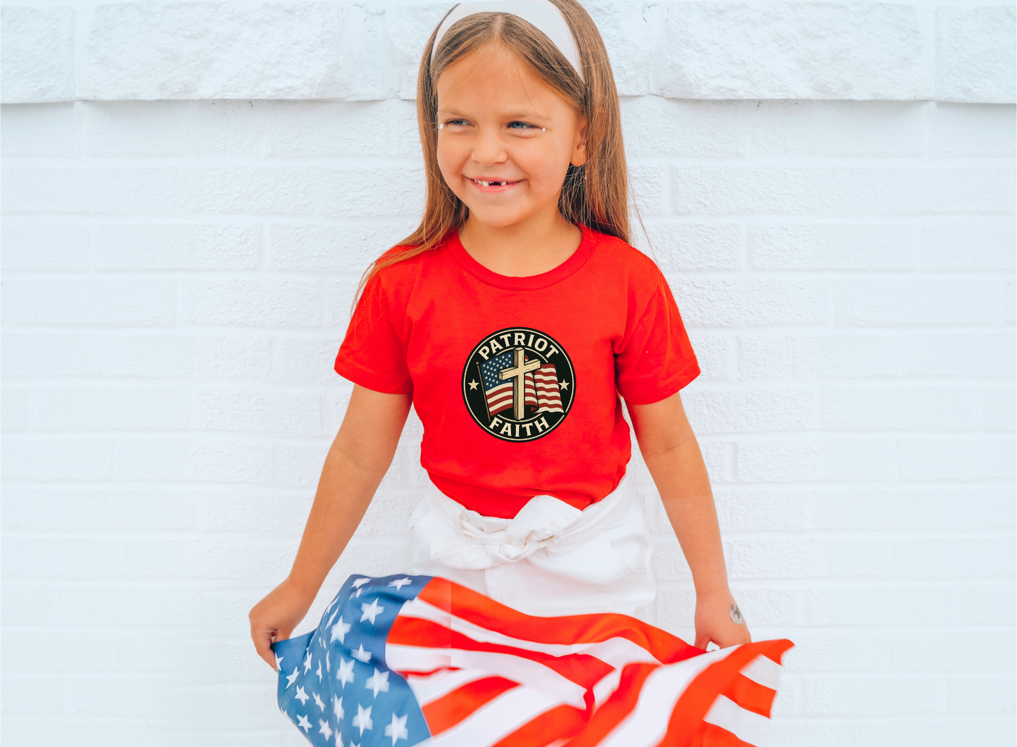 Patriotic Kids Tee - Faith & Freedom Everyday Wear