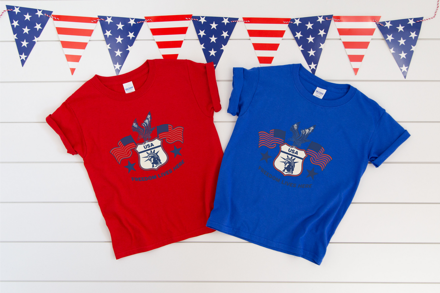 Freedom Lives Here Kids Tee for Boys and Girls
