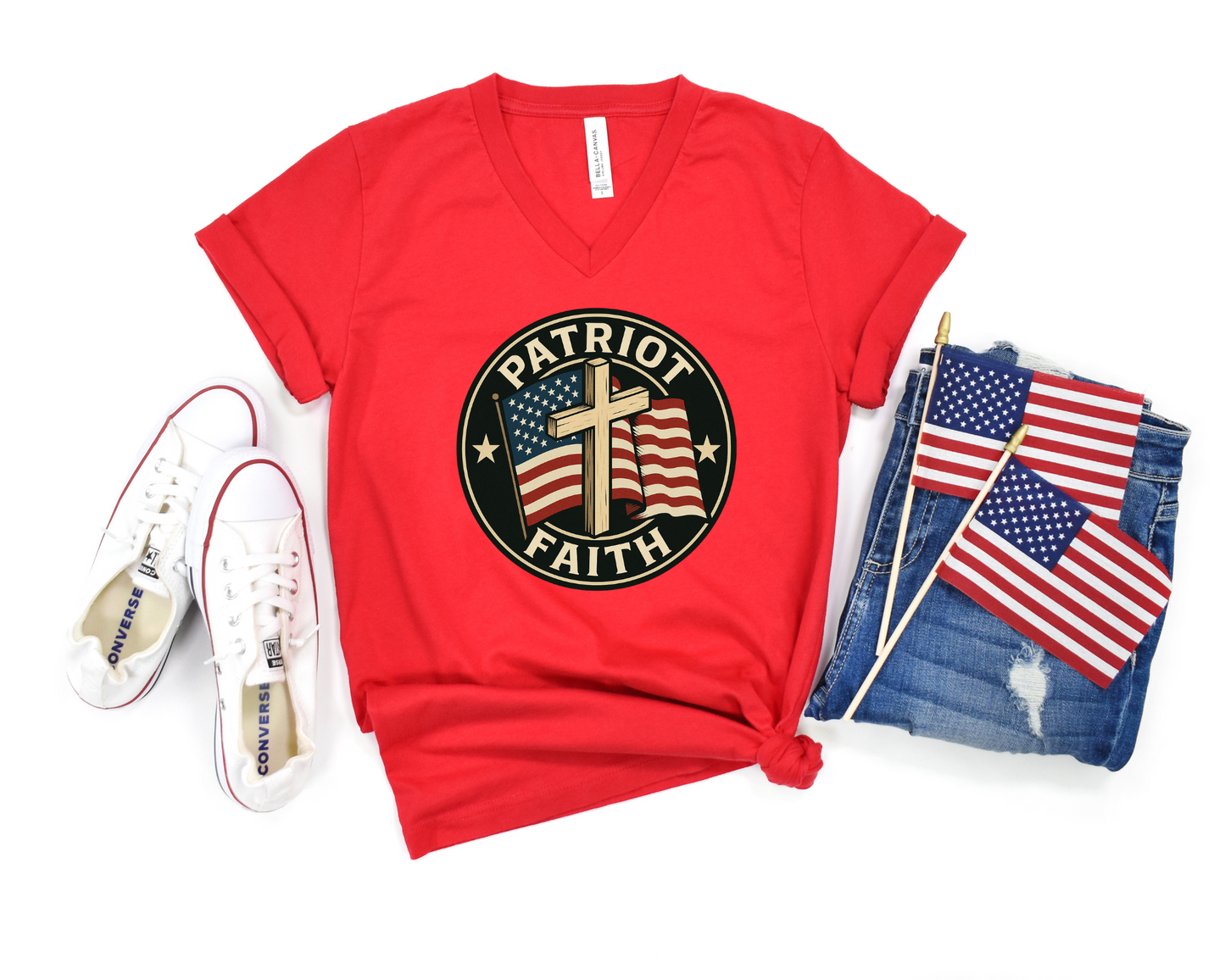 Patriot Faith V-Neck Unisex Tee