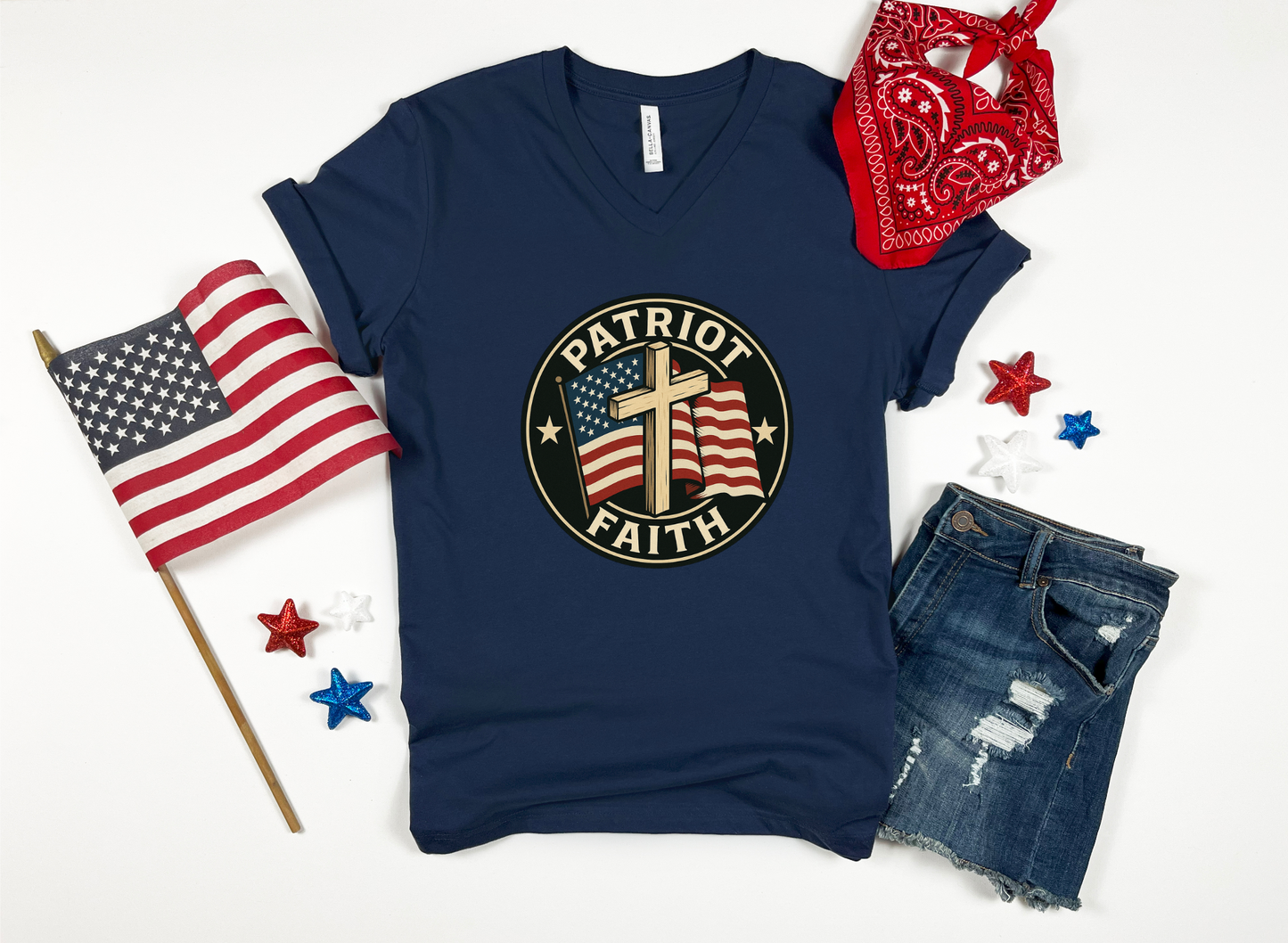 Patriot Faith V-Neck Unisex Tee