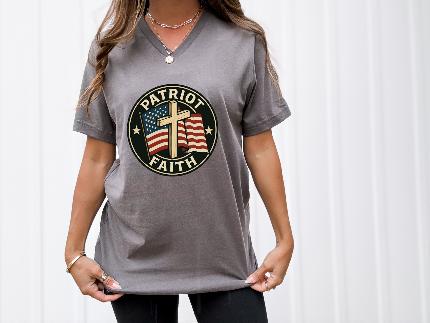 Patriot Faith V-Neck Unisex Tee
