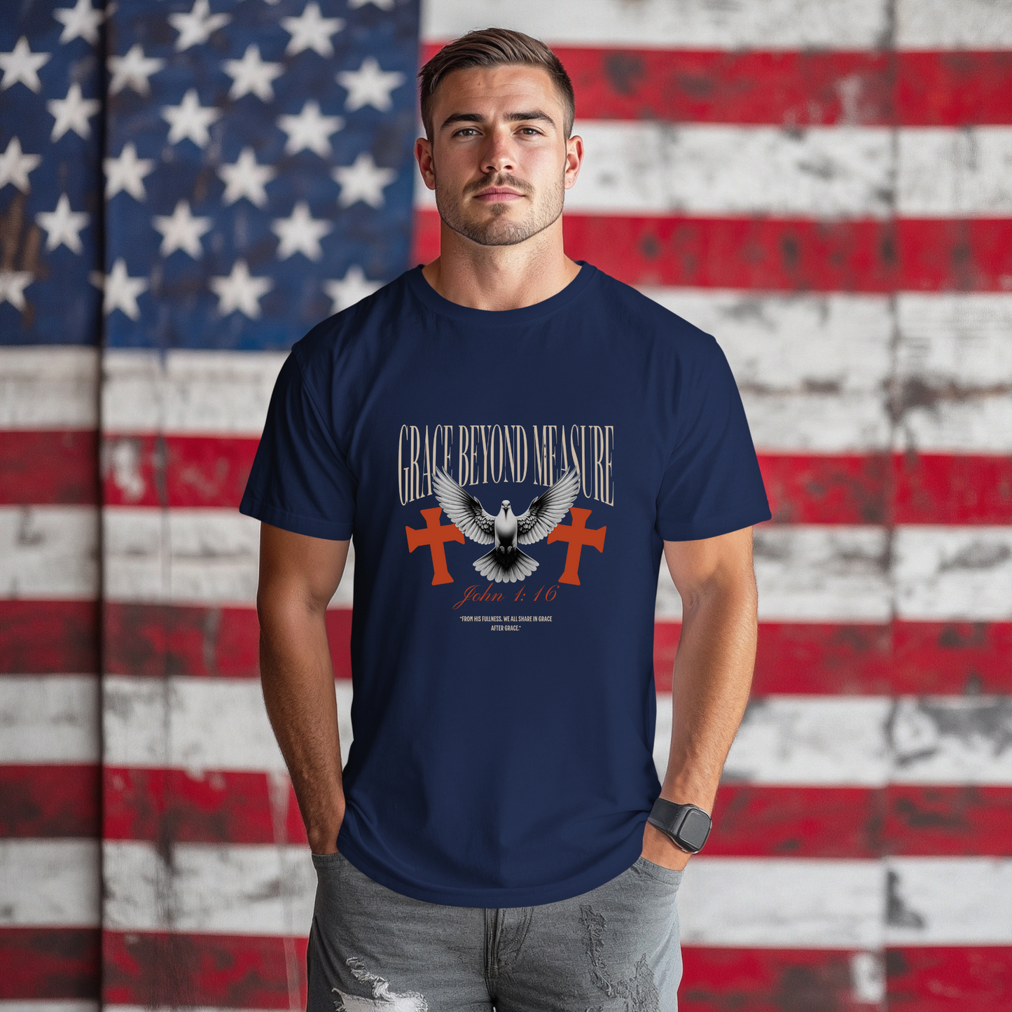 Grace Beyond Measure John 1:16 Inspired Unisex T-Shirt