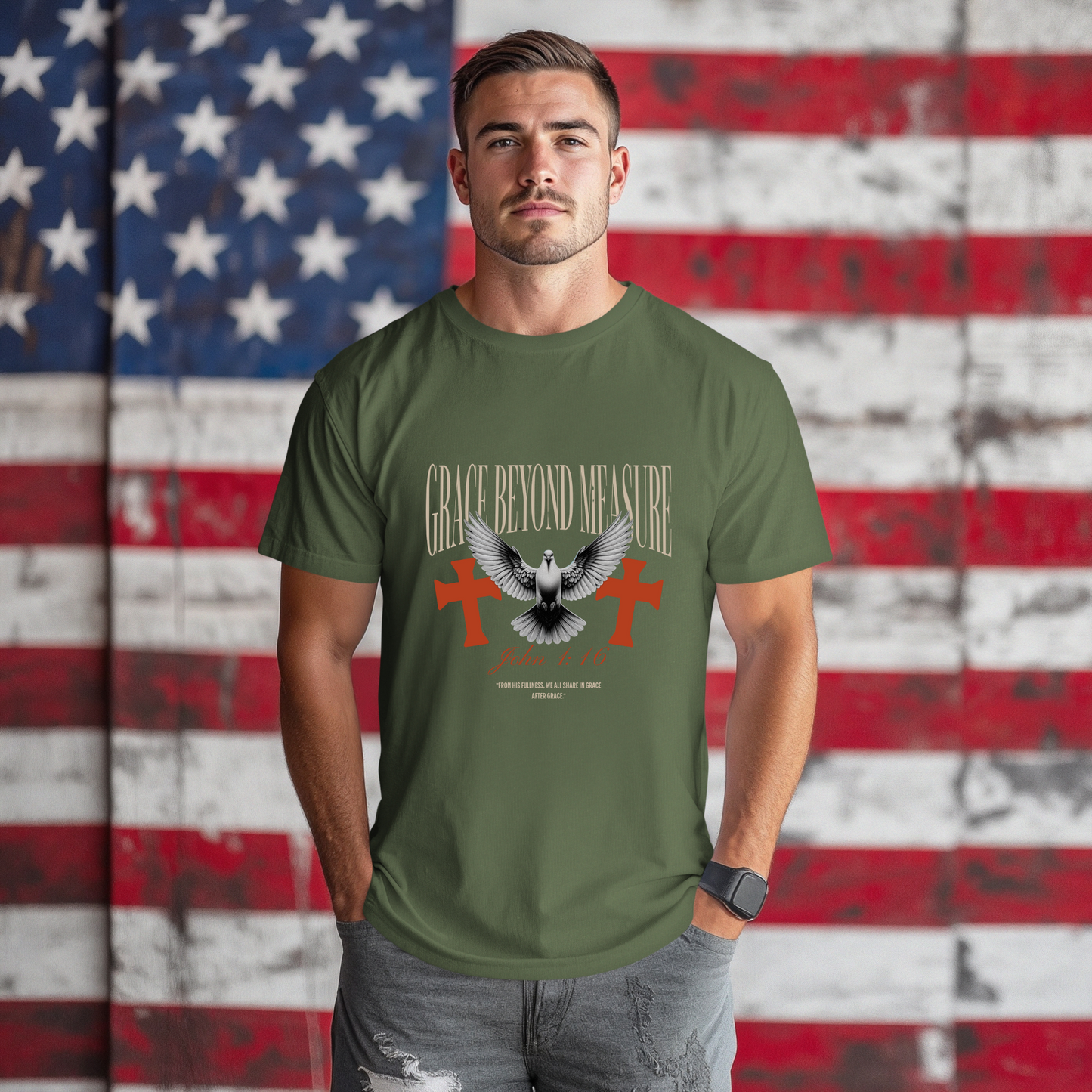 Grace Beyond Measure John 1:16 Inspired Unisex T-Shirt