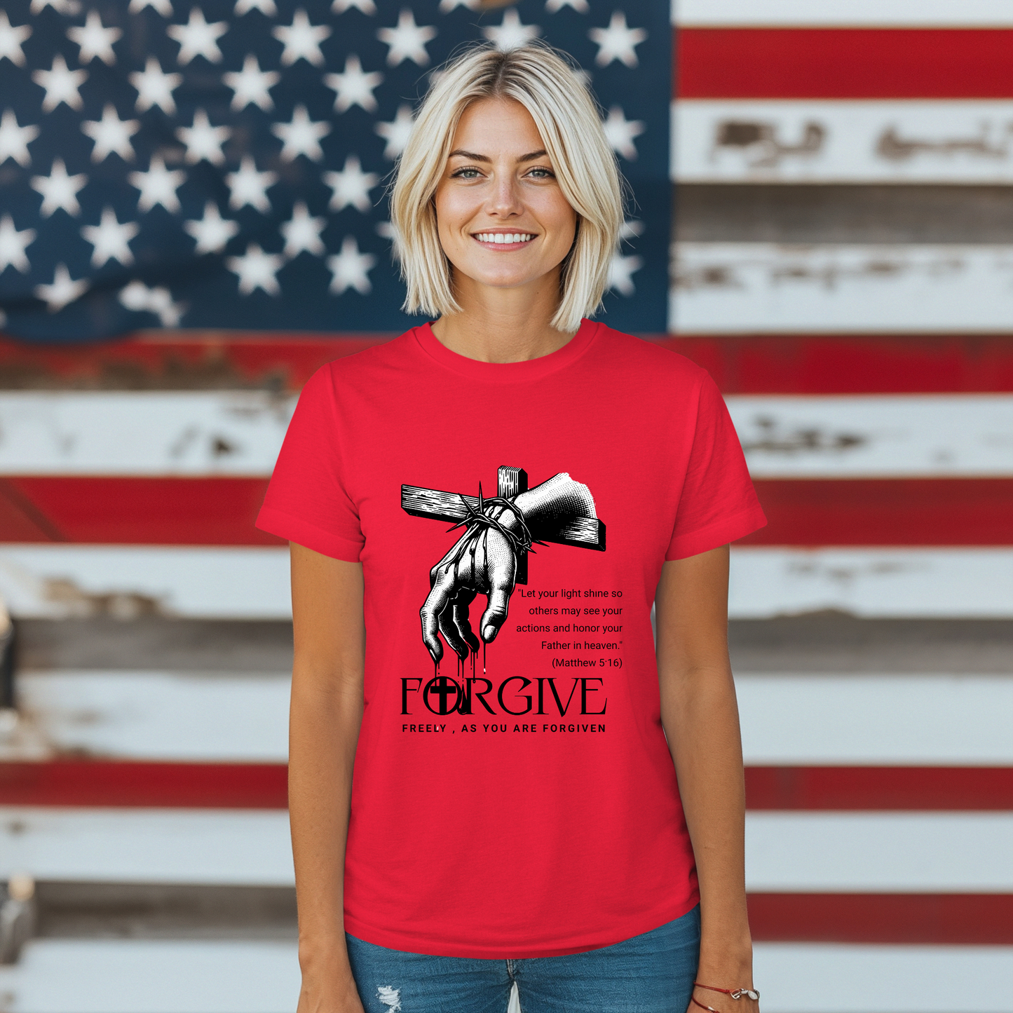 Forgive Matthew 5:16 Inspired Graphic Unisex T-Shirt