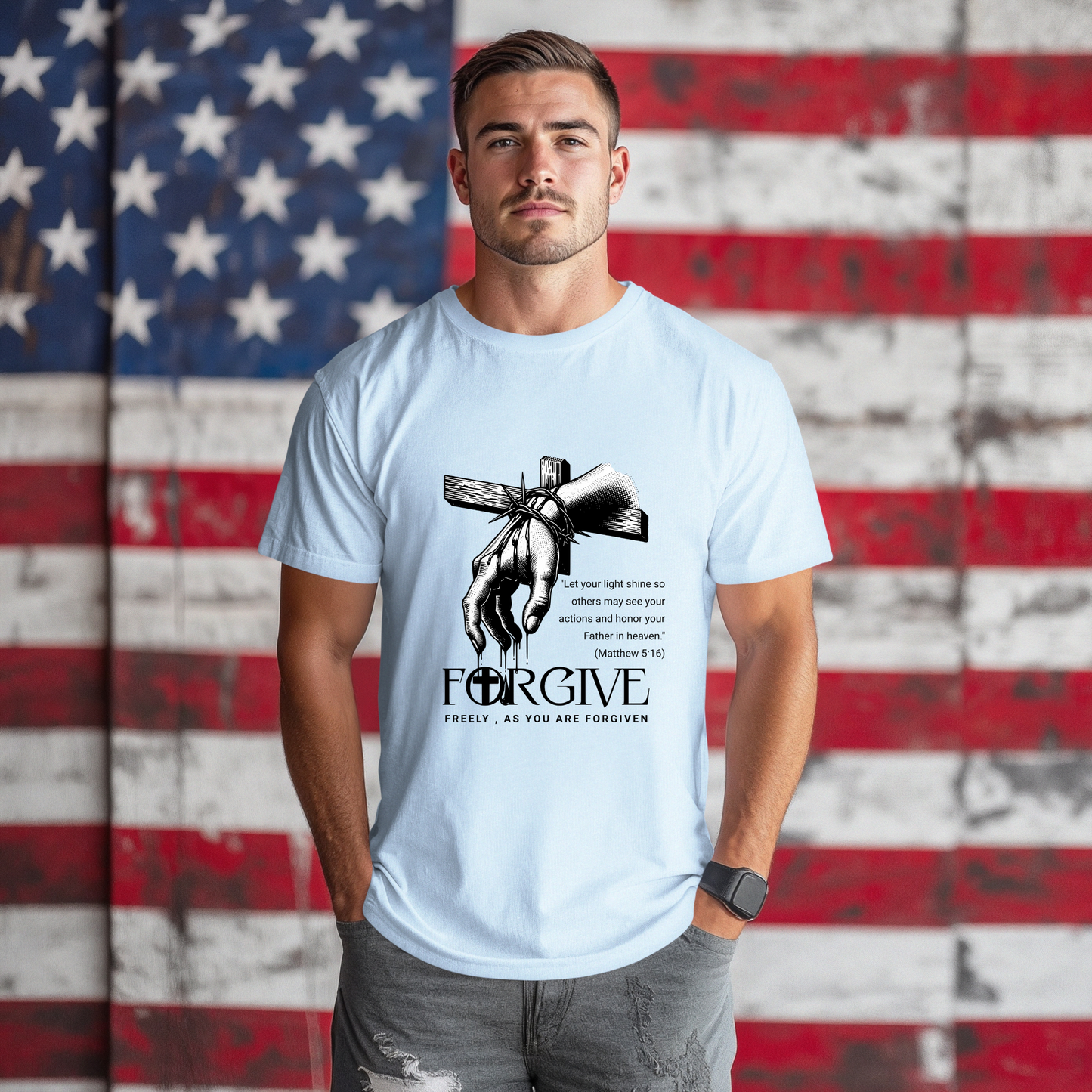 Forgive Matthew 5:16 Inspired Graphic Unisex T-Shirt