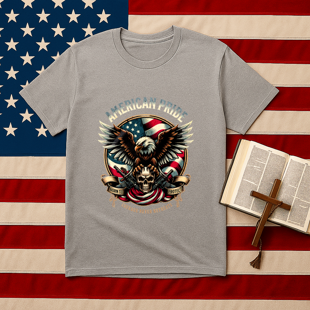 American Pride Eagle -Courage never Retreats Unisex T-Shirt