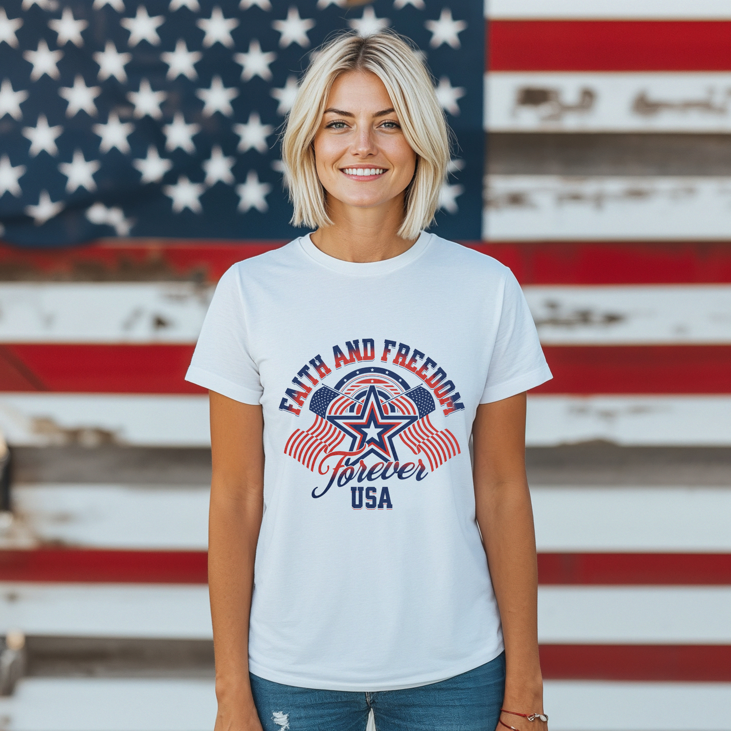 Faith & Freedom Forever USA Unisex T-Shirt