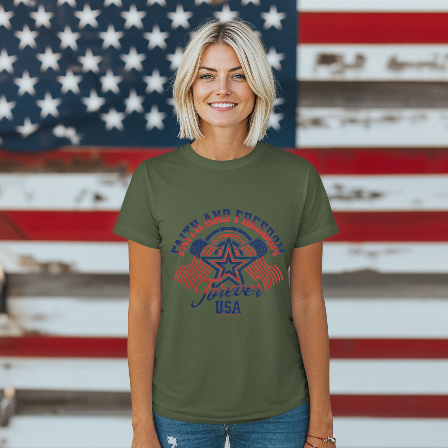 Faith & Freedom Forever USA Unisex T-Shirt